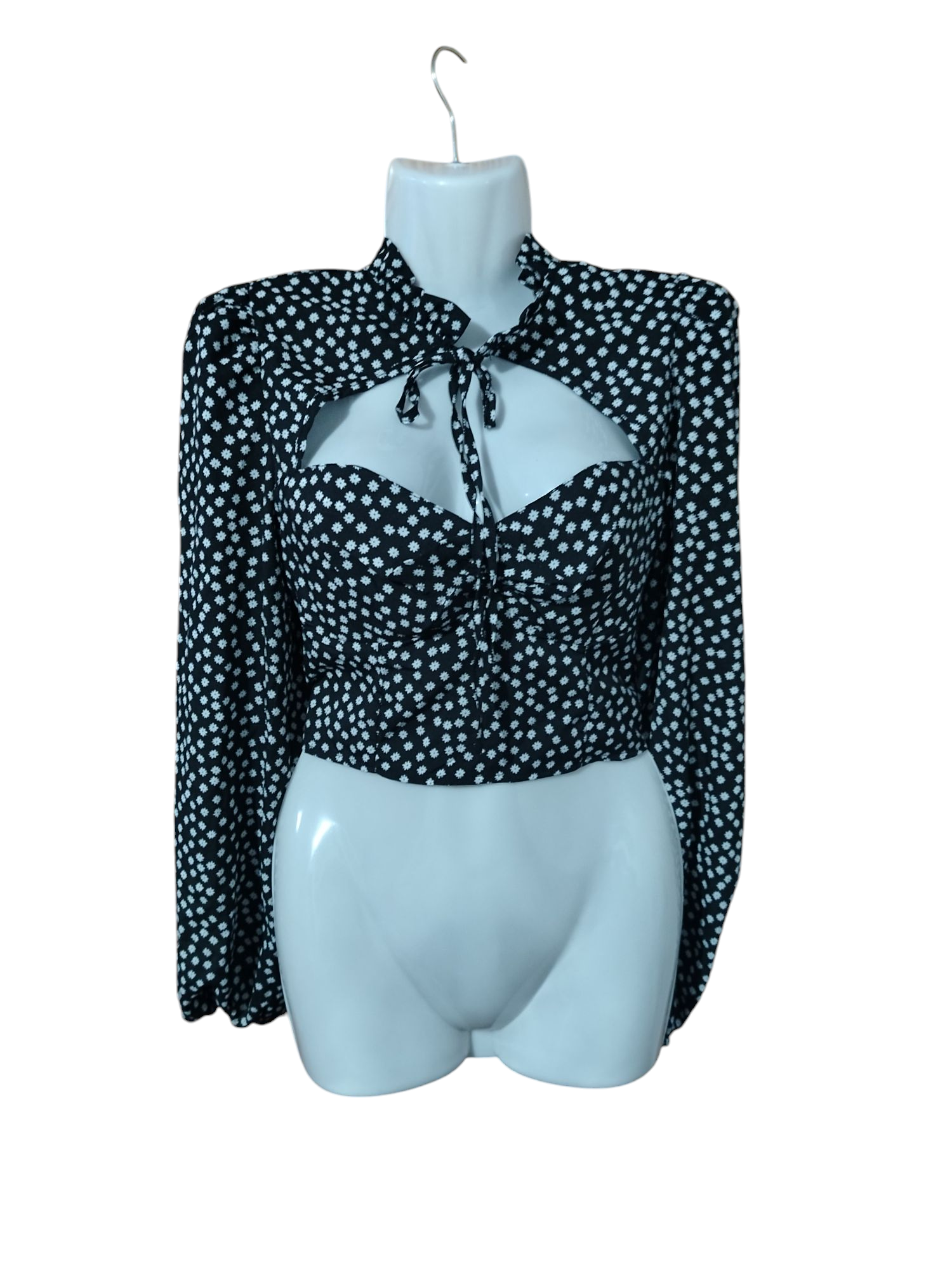 Blusa negra con lunares - miniatura 2