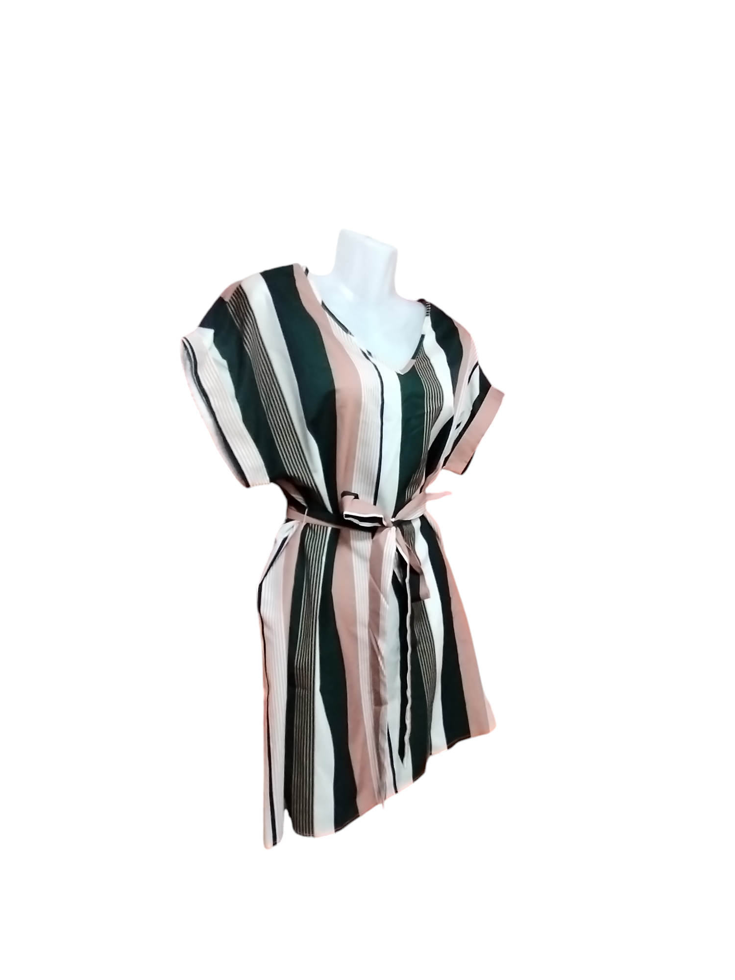 Vestido rayado multicolor - miniatura 2