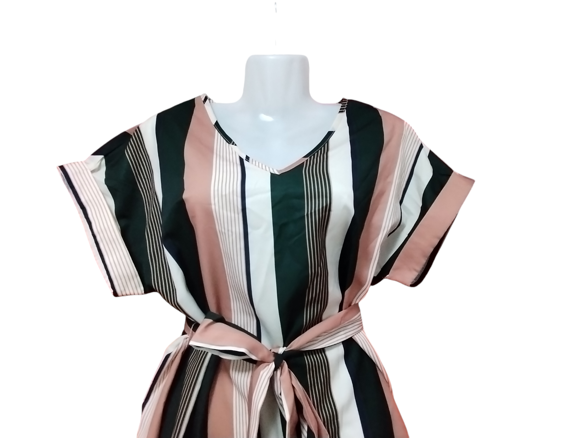 Vestido rayado multicolor - miniatura 3