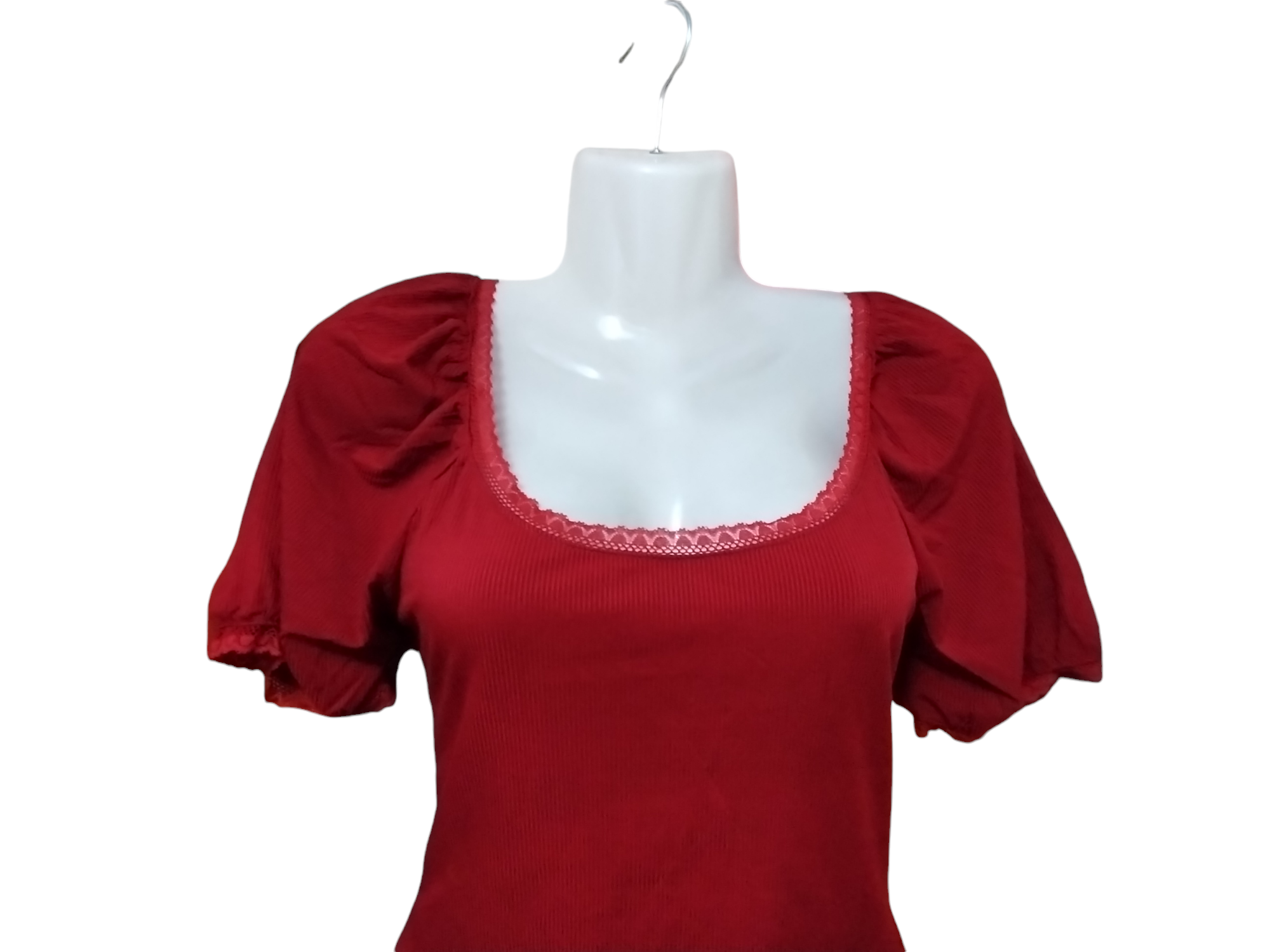 Vestido rojo manga corta - miniatura 2