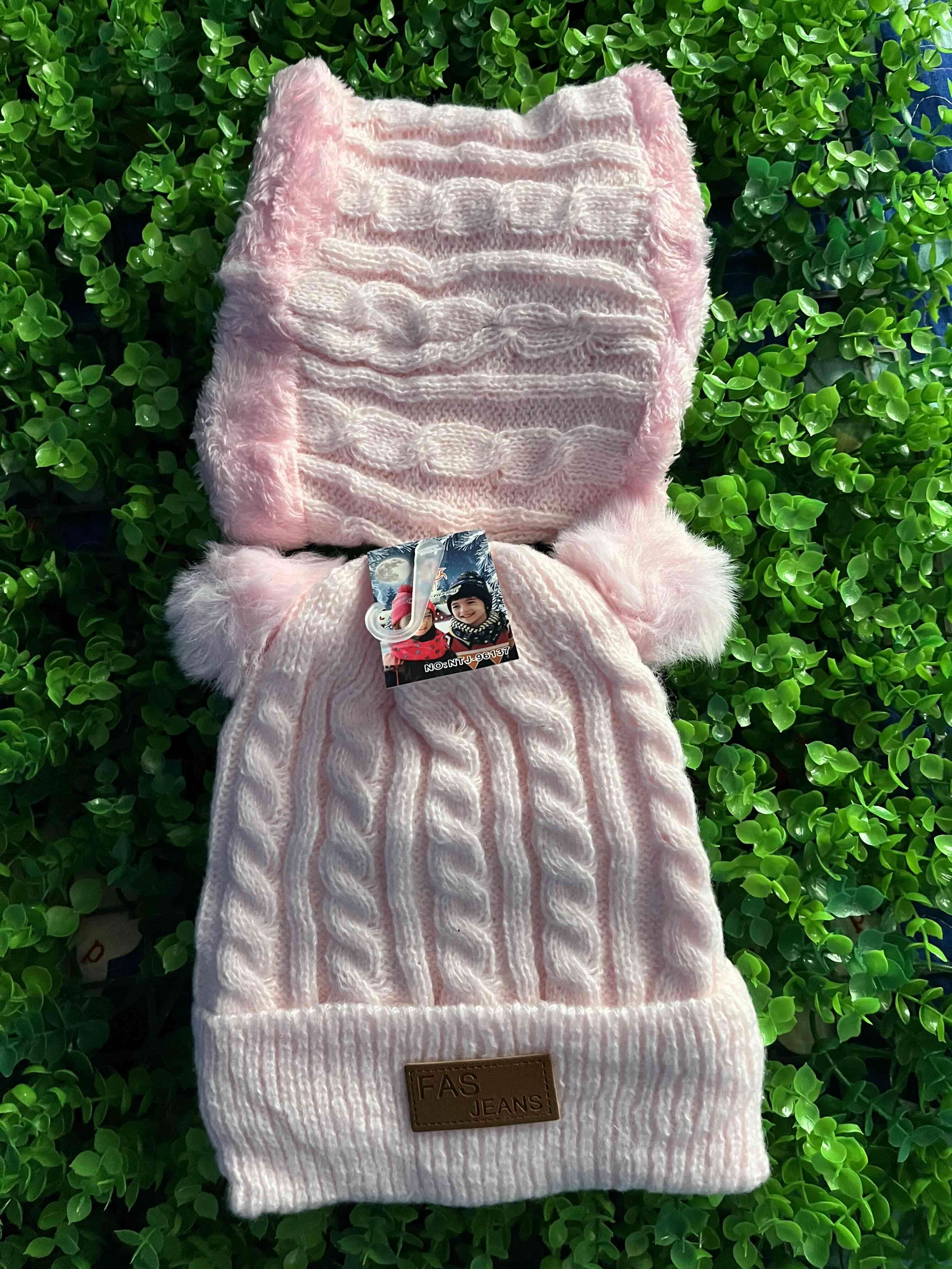 Set de gorro y bufanda gris - miniatura 2