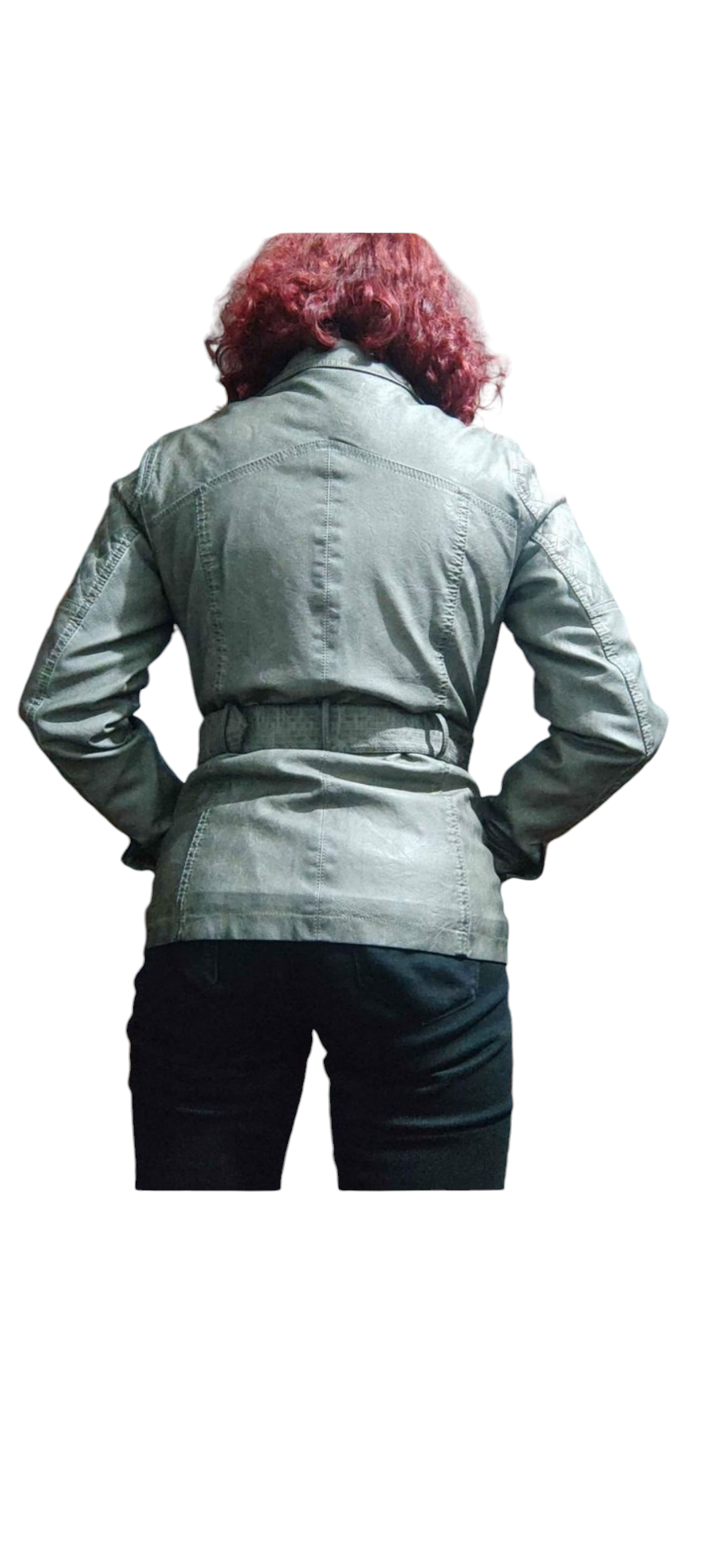 Chaqueta nude con cinturón - miniatura 2