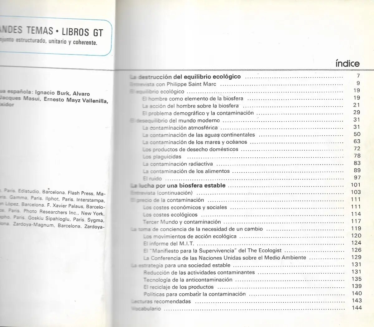 Libro 'La Contaminación' Biblioteca Salvat 1 - miniatura 2