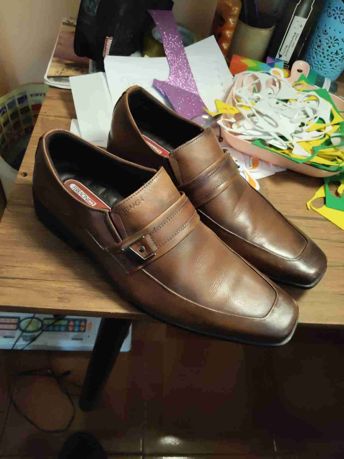 Zapatos formales marrones Ferracini - miniatura 1