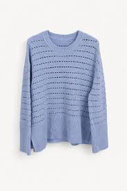 Suéter color Jacinto con diseño perforado - miniatura 1