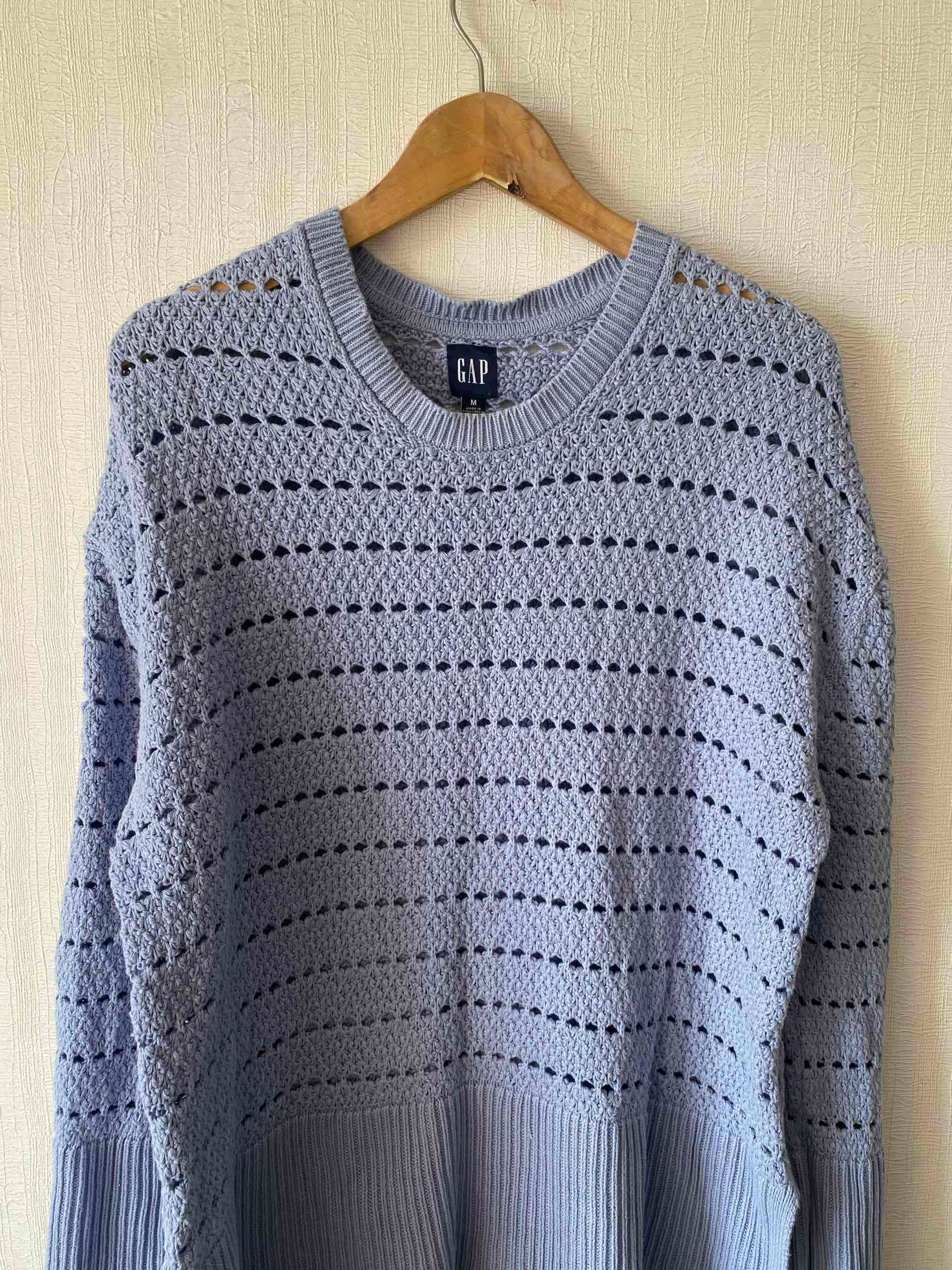 Suéter color Jacinto con diseño perforado - miniatura 2