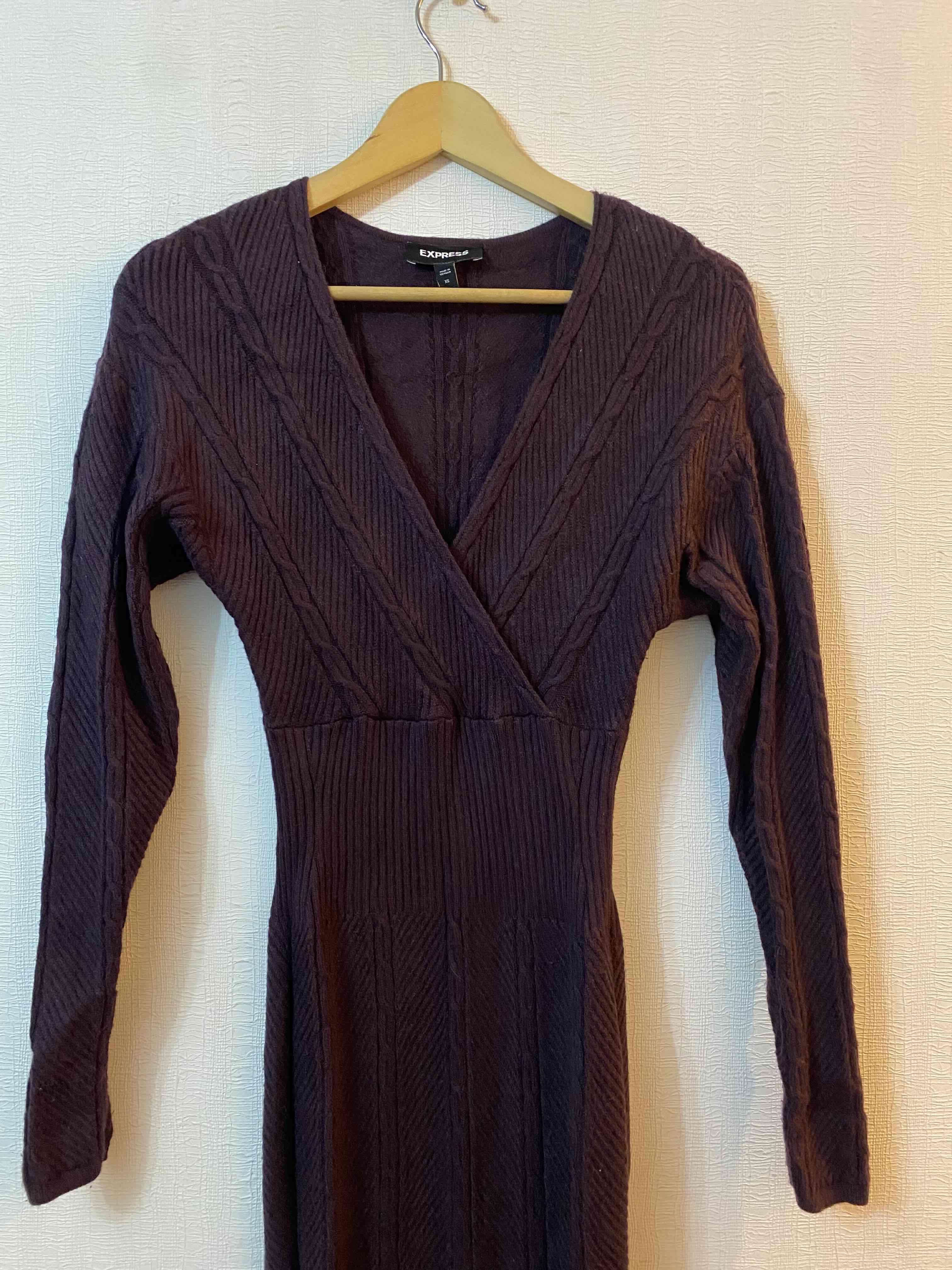 Vestido largo burdeo Marca express - miniatura 3