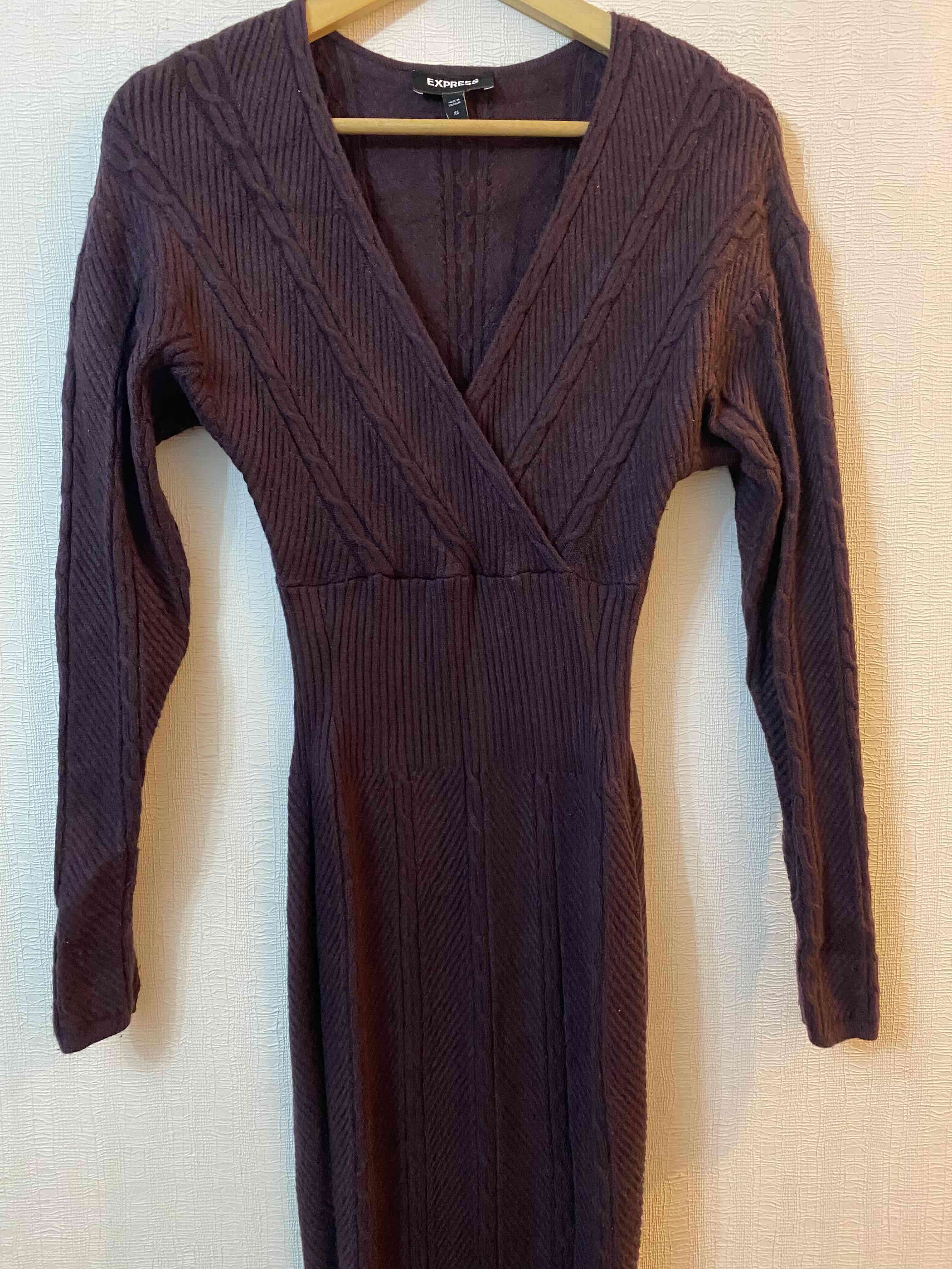 Vestido largo burdeo Marca express - miniatura 4