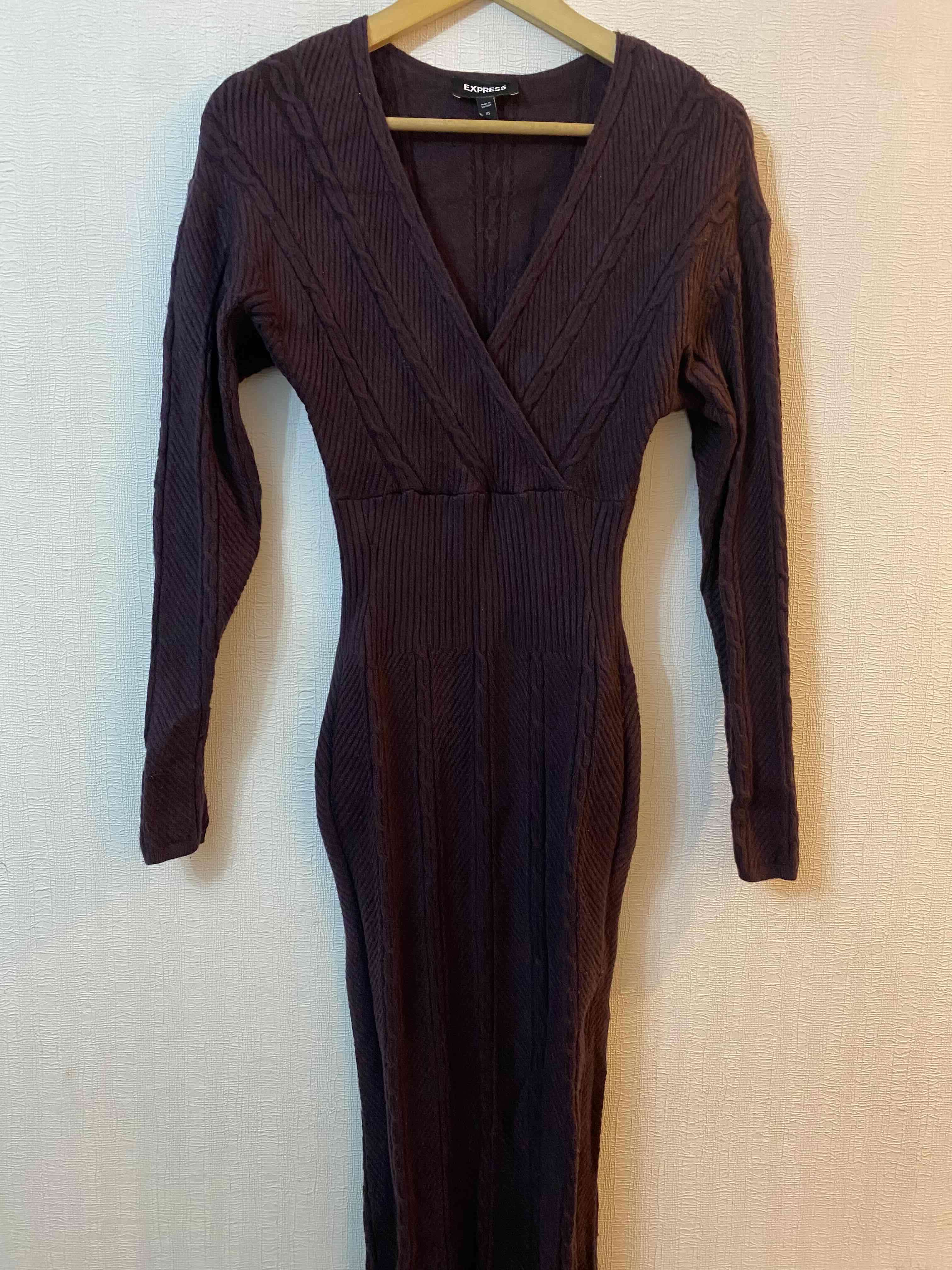 Vestido largo burdeo Marca express - miniatura 6