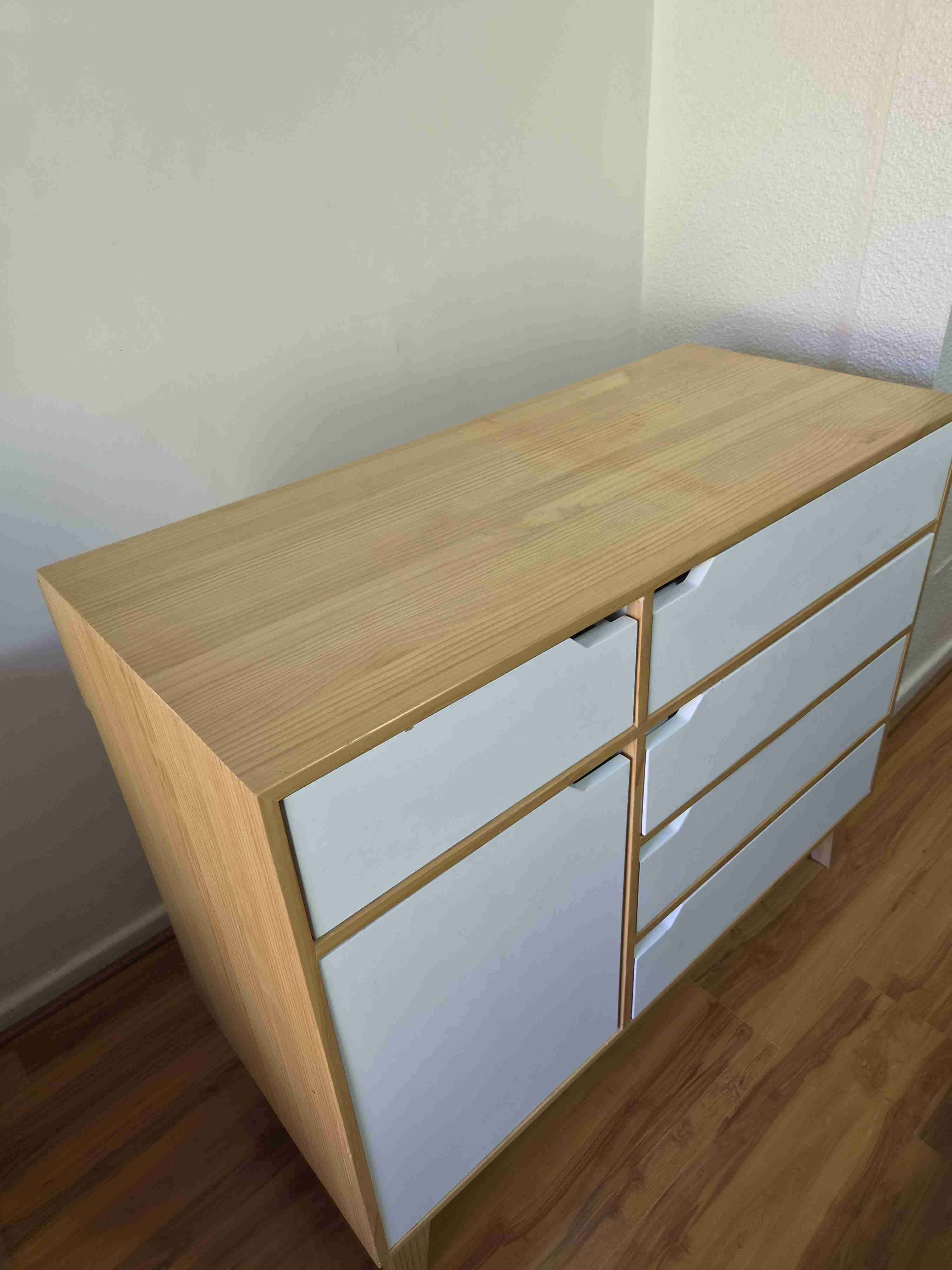 Cómoda mudador de madera - miniatura 2