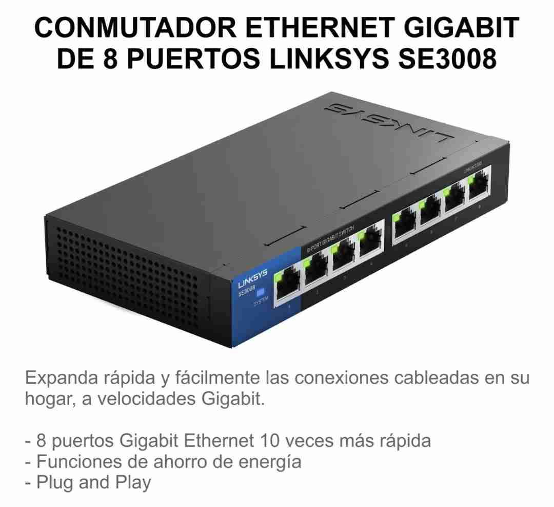 Switch Linksys 8 puertos - miniatura 2