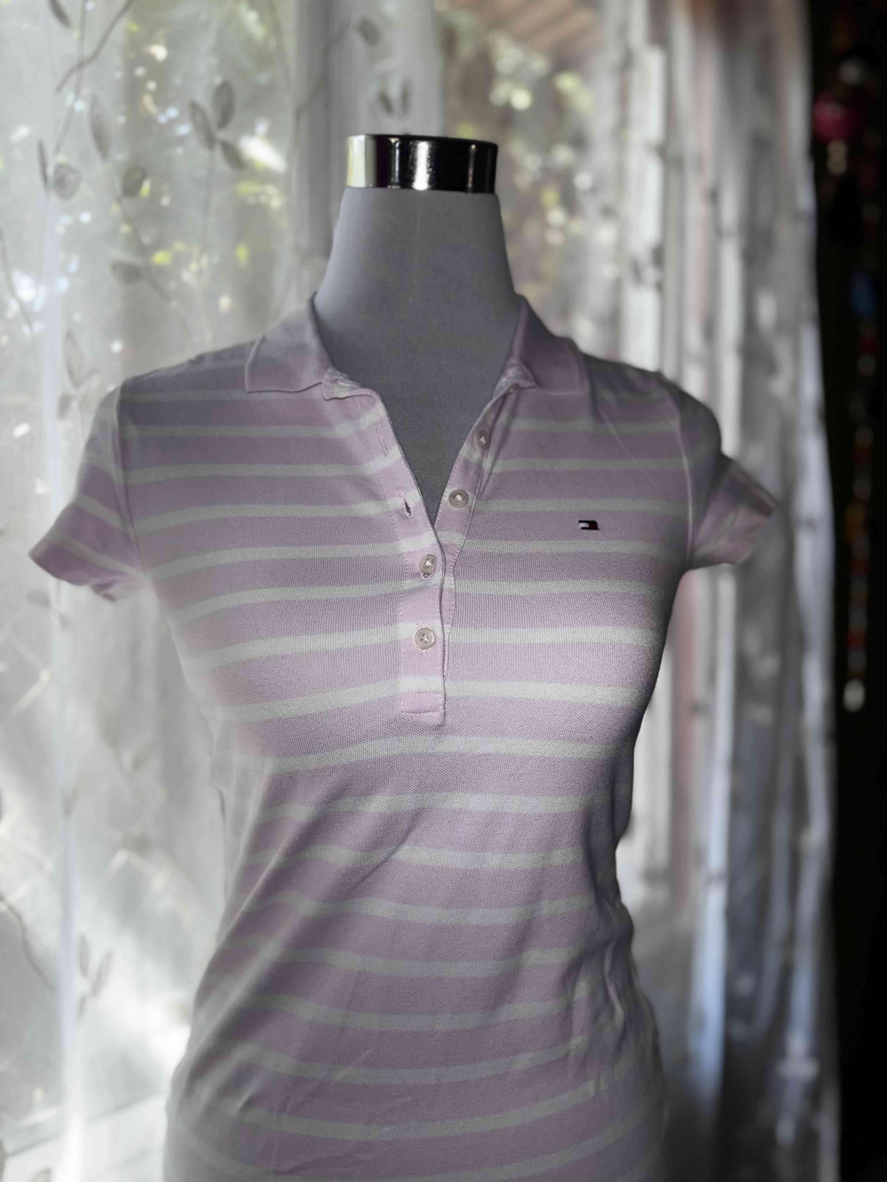 Polo a rayas rosado y blanco - miniatura 3