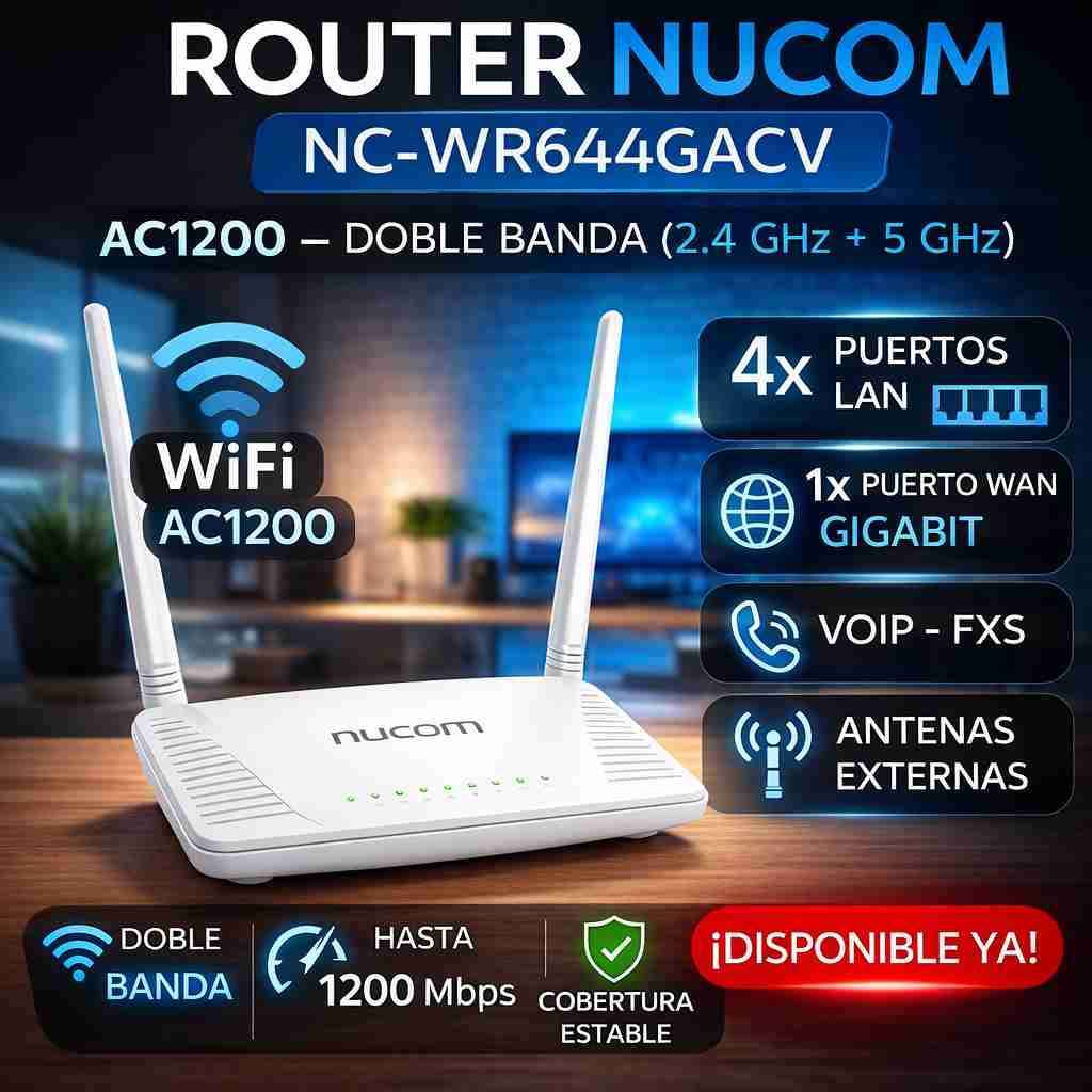 Router Nucom doble banda (extensor WiFi) - miniatura 1