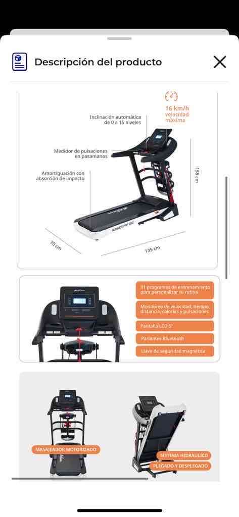Trotadora Runner PFF 580 - miniatura 2