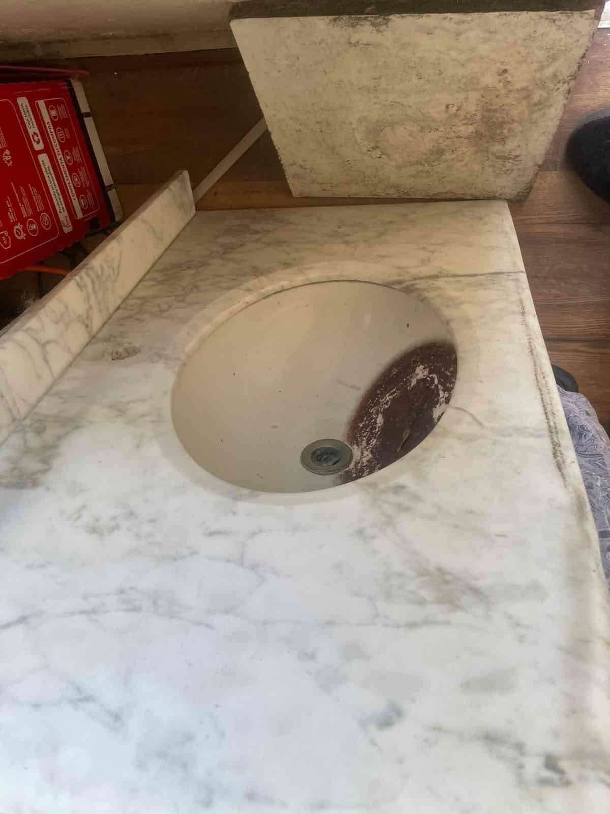 Lavamanos de mármol con soporte - miniatura 2