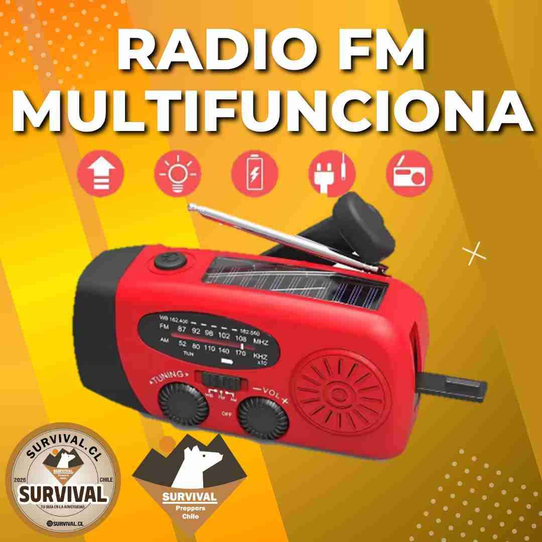 Radio y linterna con carga manual - miniatura 2