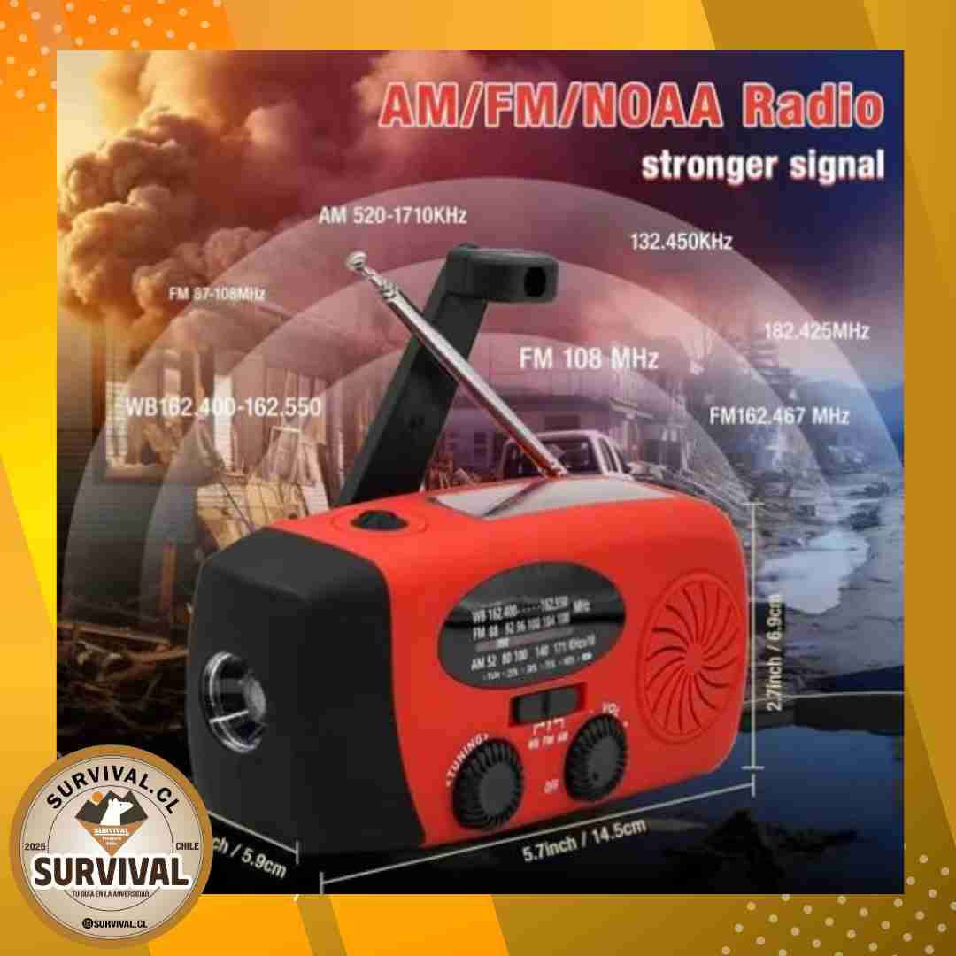 Radio y linterna con carga manual - miniatura 5