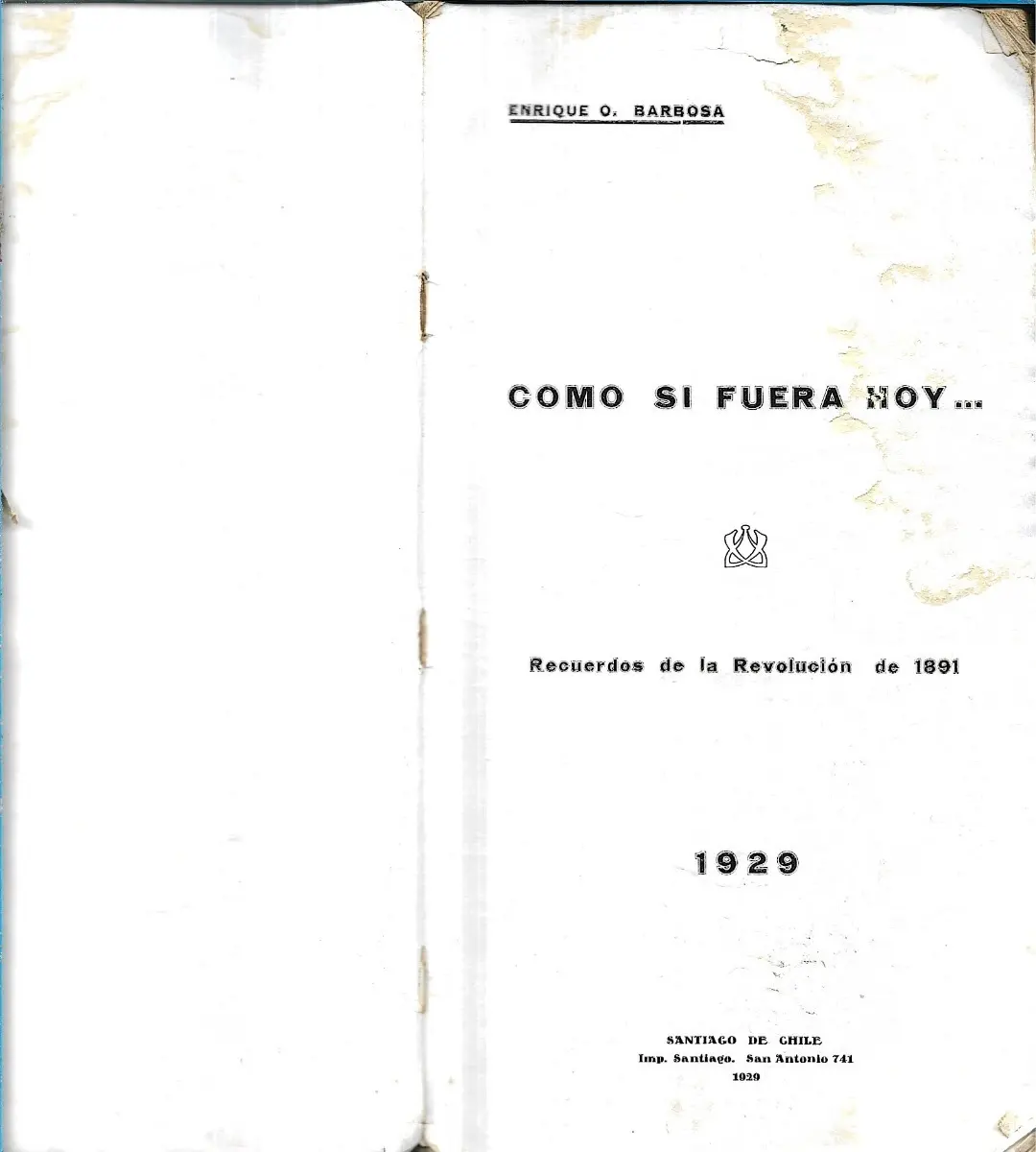 Libro "Como Si Fuera Hoy" 1929 Barbosa / Detalles - miniatura 2
