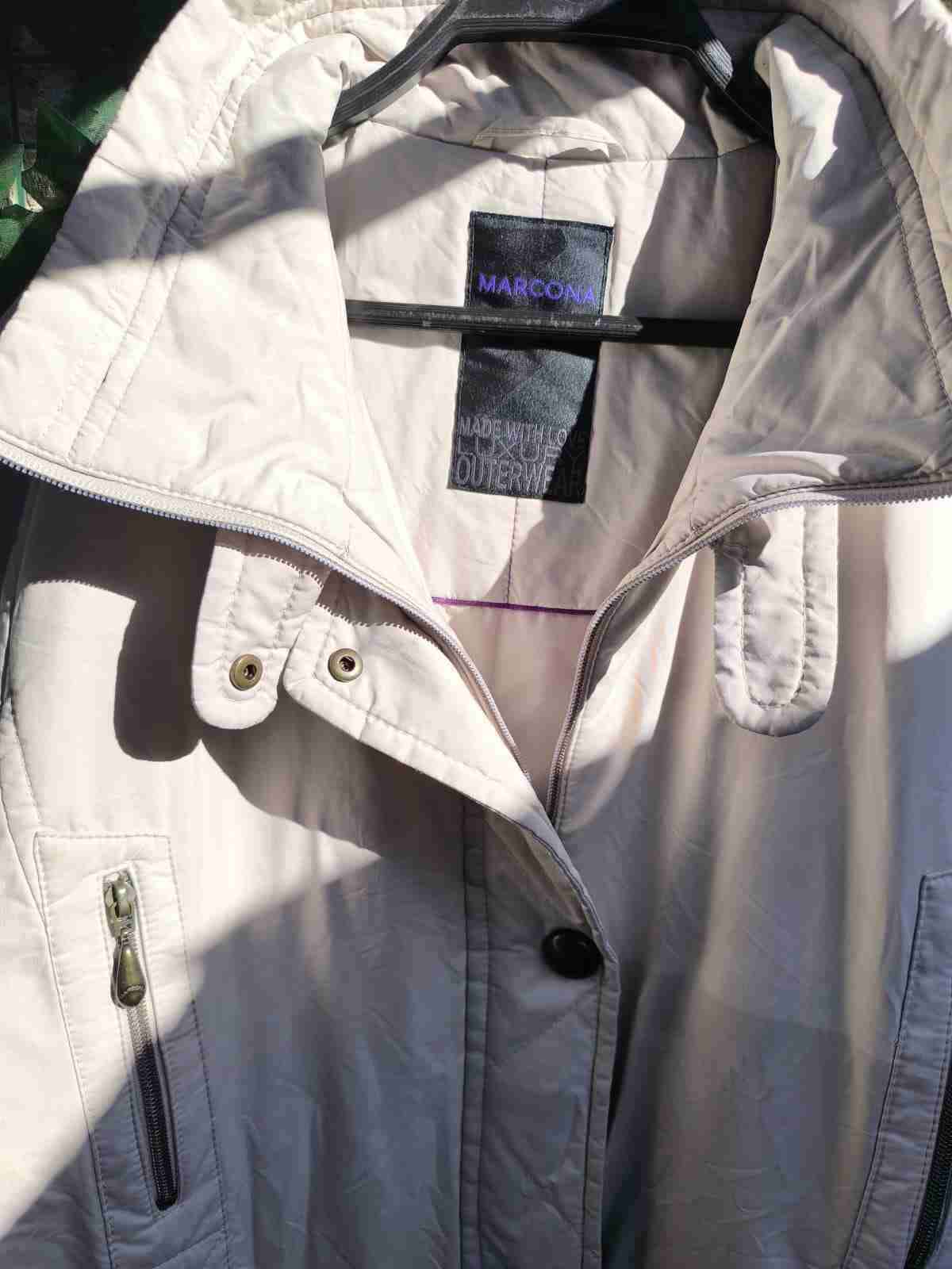 Parka Abrigo beige XL con cuello alto - miniatura 3