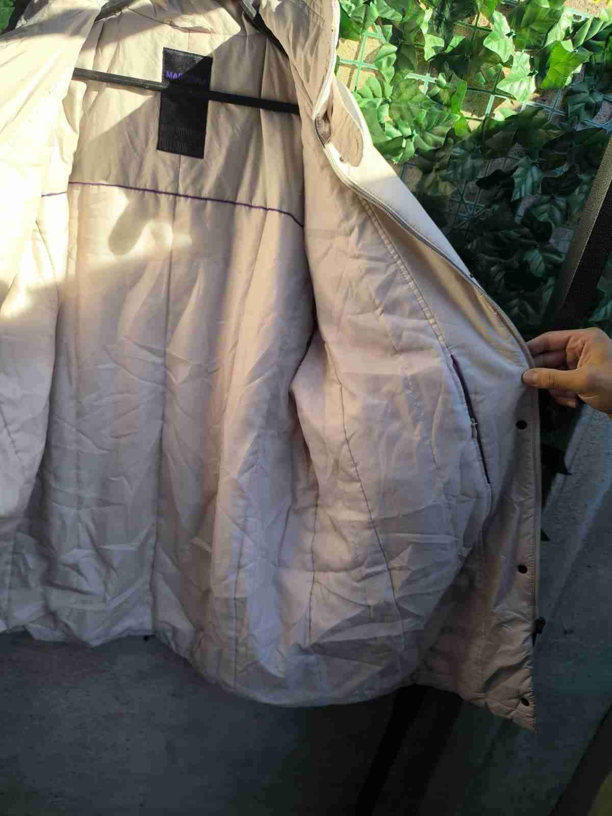 Parka Abrigo beige XL con cuello alto - miniatura 4