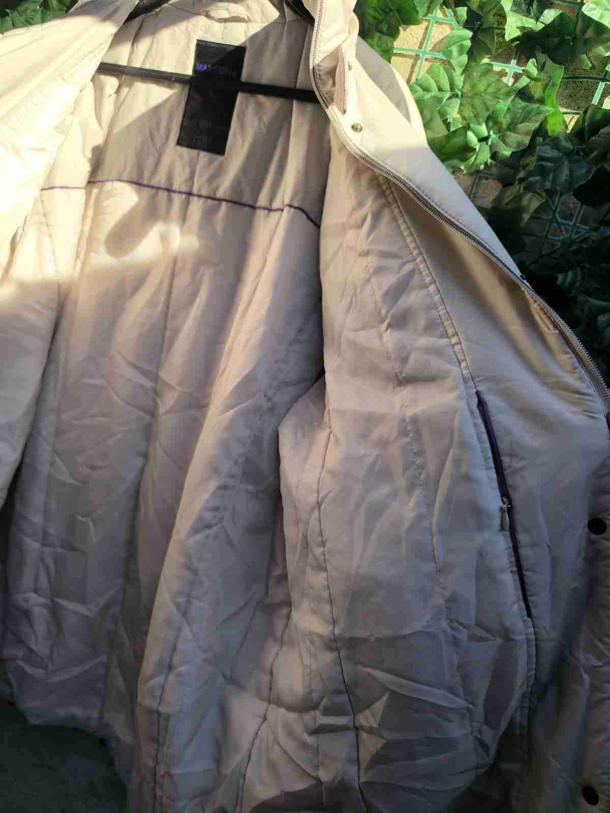 Parka Abrigo beige XL con cuello alto - miniatura 5