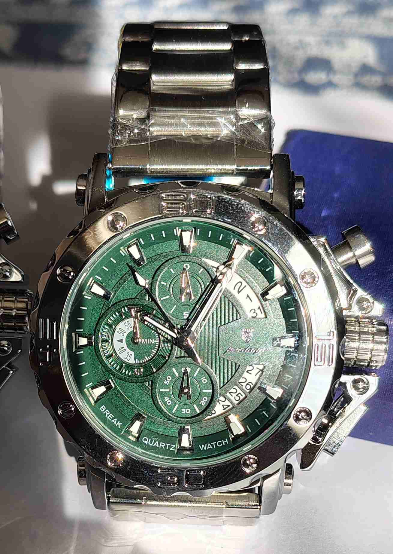 Reloj cronógrafo metálico - miniatura 3