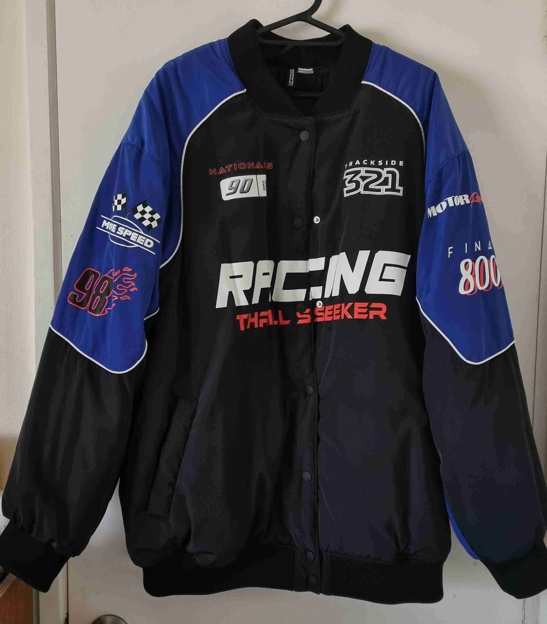 Chaqueta racing azul y negra H&M - miniatura 1