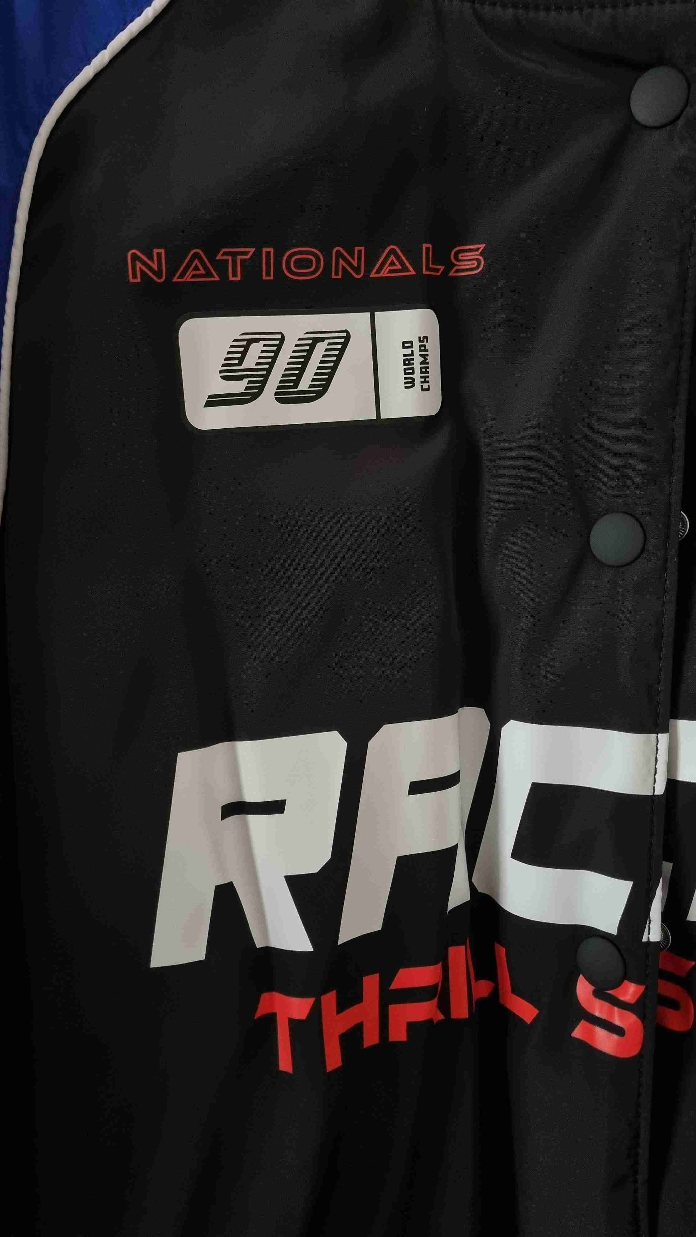 Chaqueta racing azul y negra H&M - miniatura 4