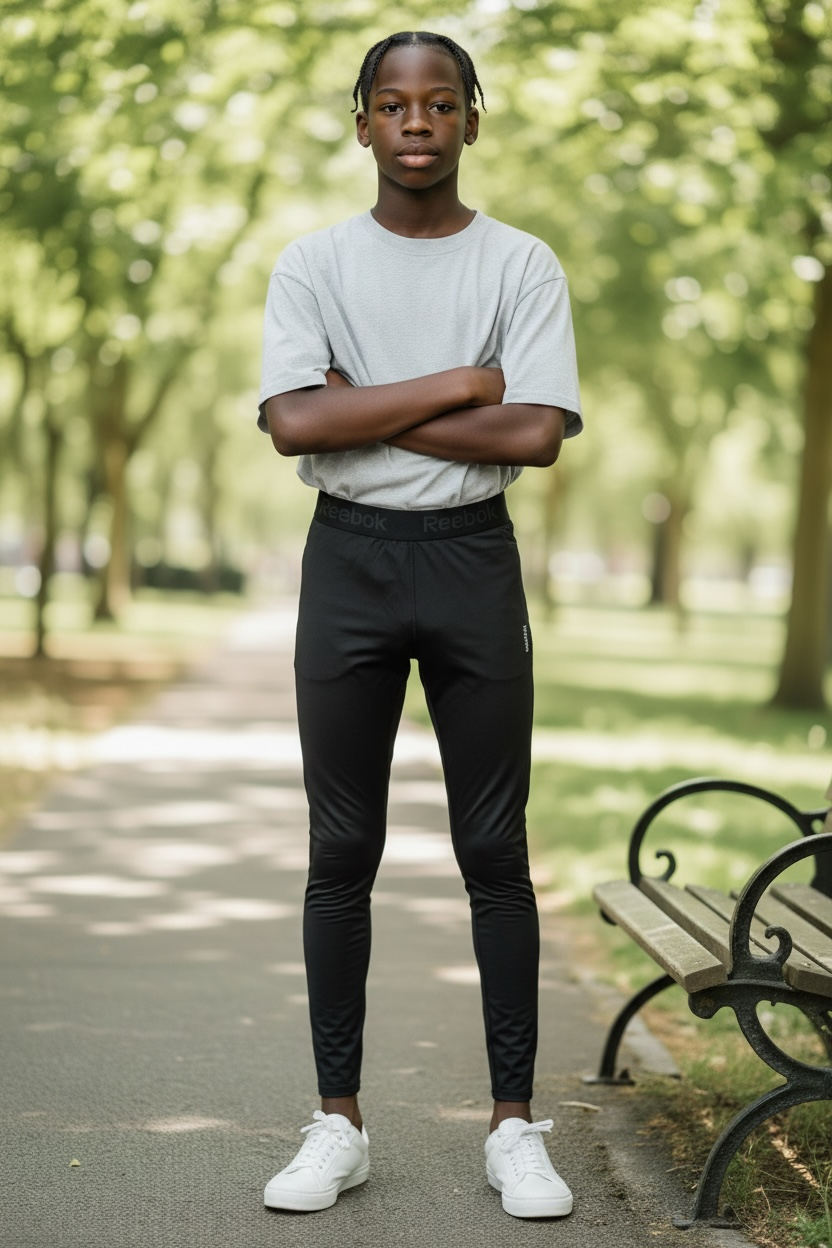 Calzas negras Reebok para niño - miniatura 2