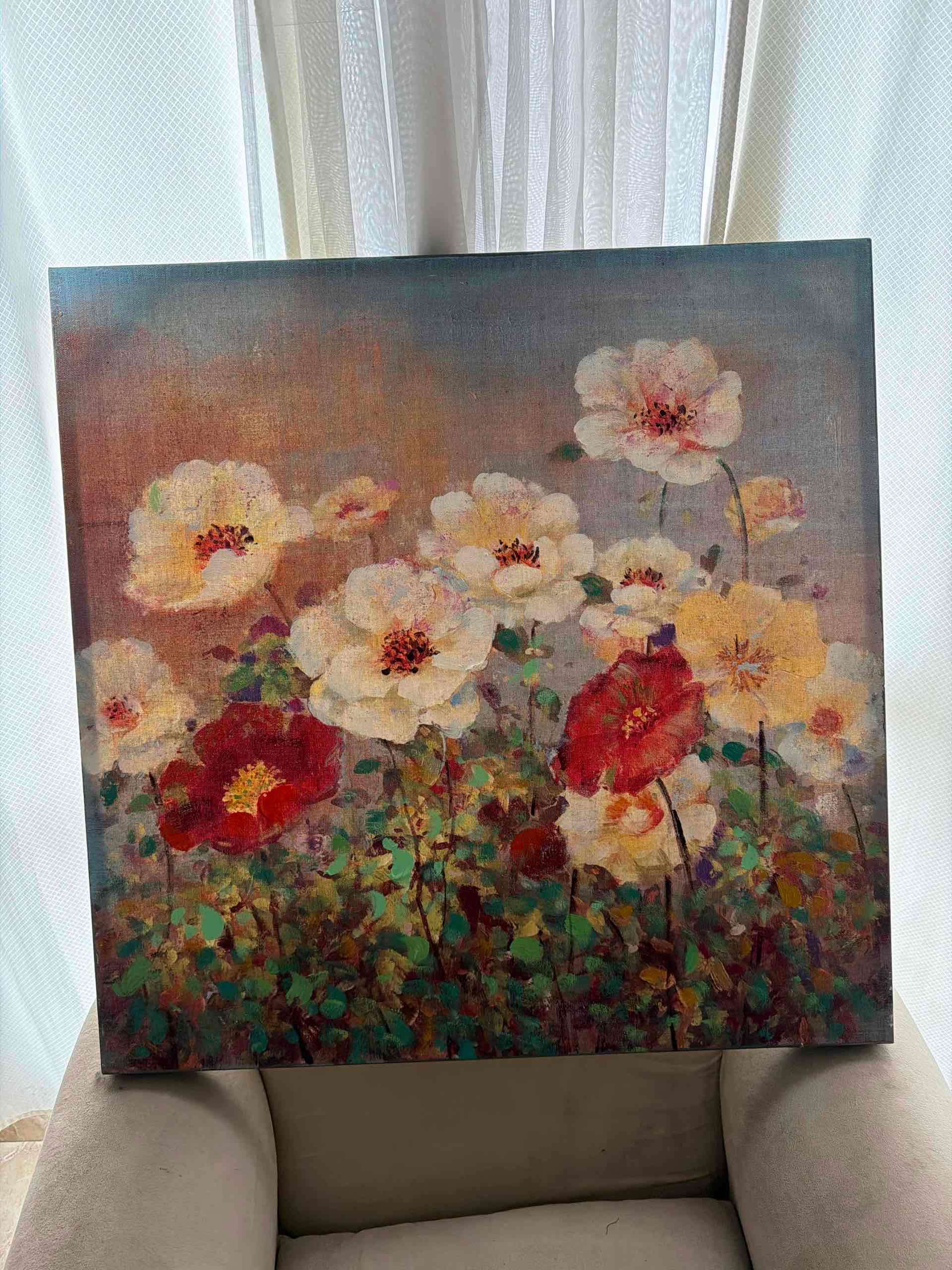 Cuadro de flores coloridas 80x80 - miniatura 2