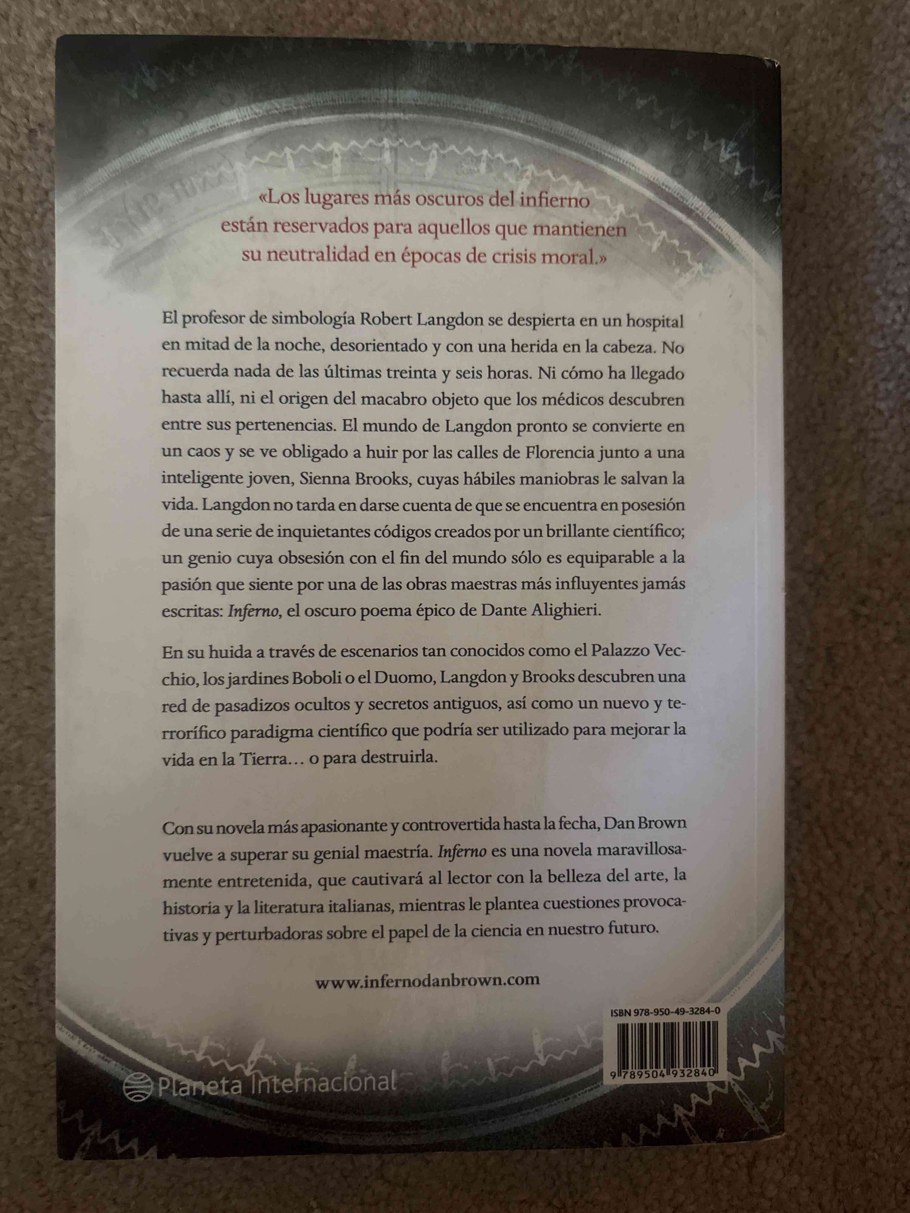 Libro Inferno de Dan Brown - miniatura 2