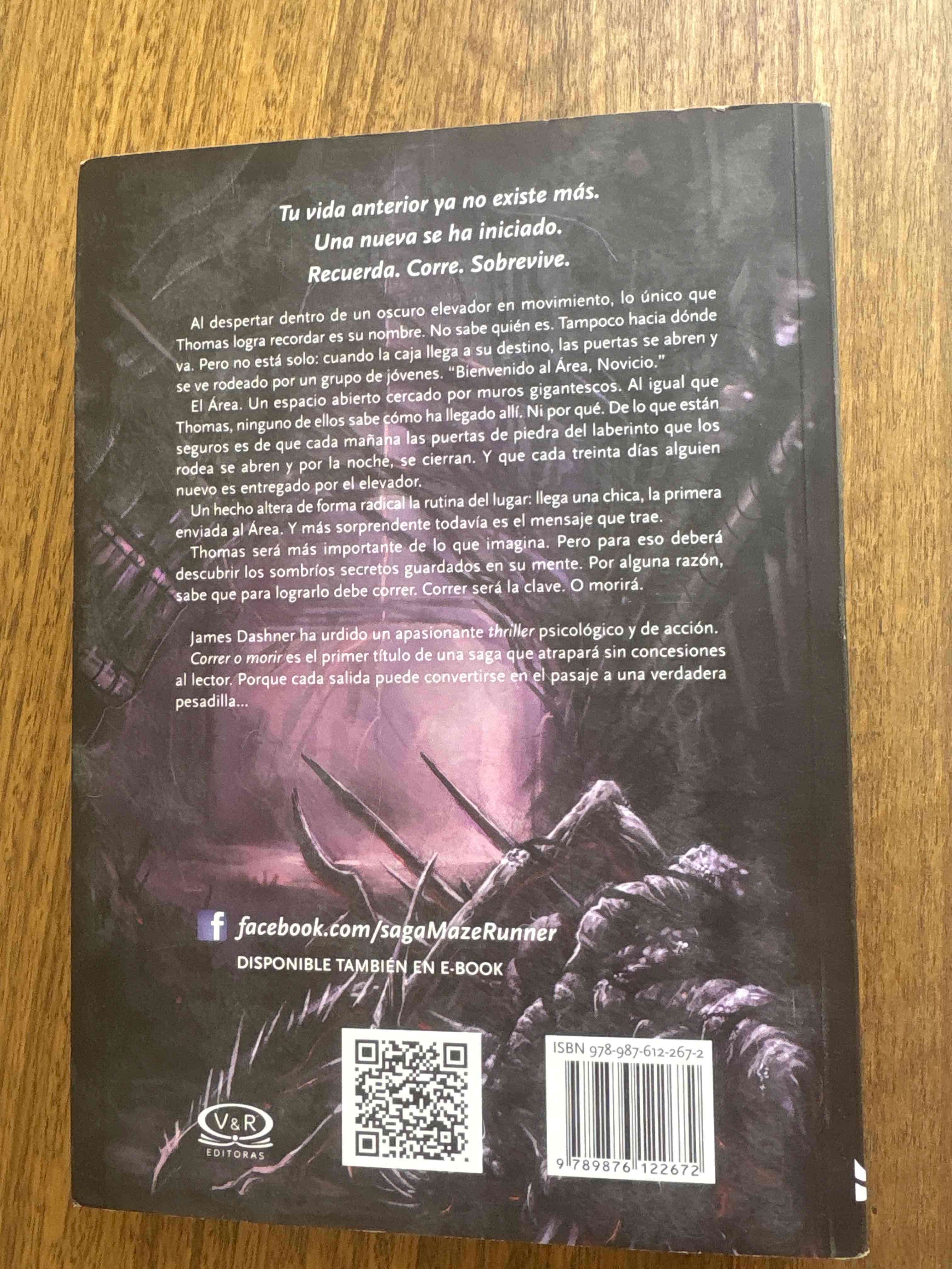 Libro Maze Runner: Correr o Morir - miniatura 2