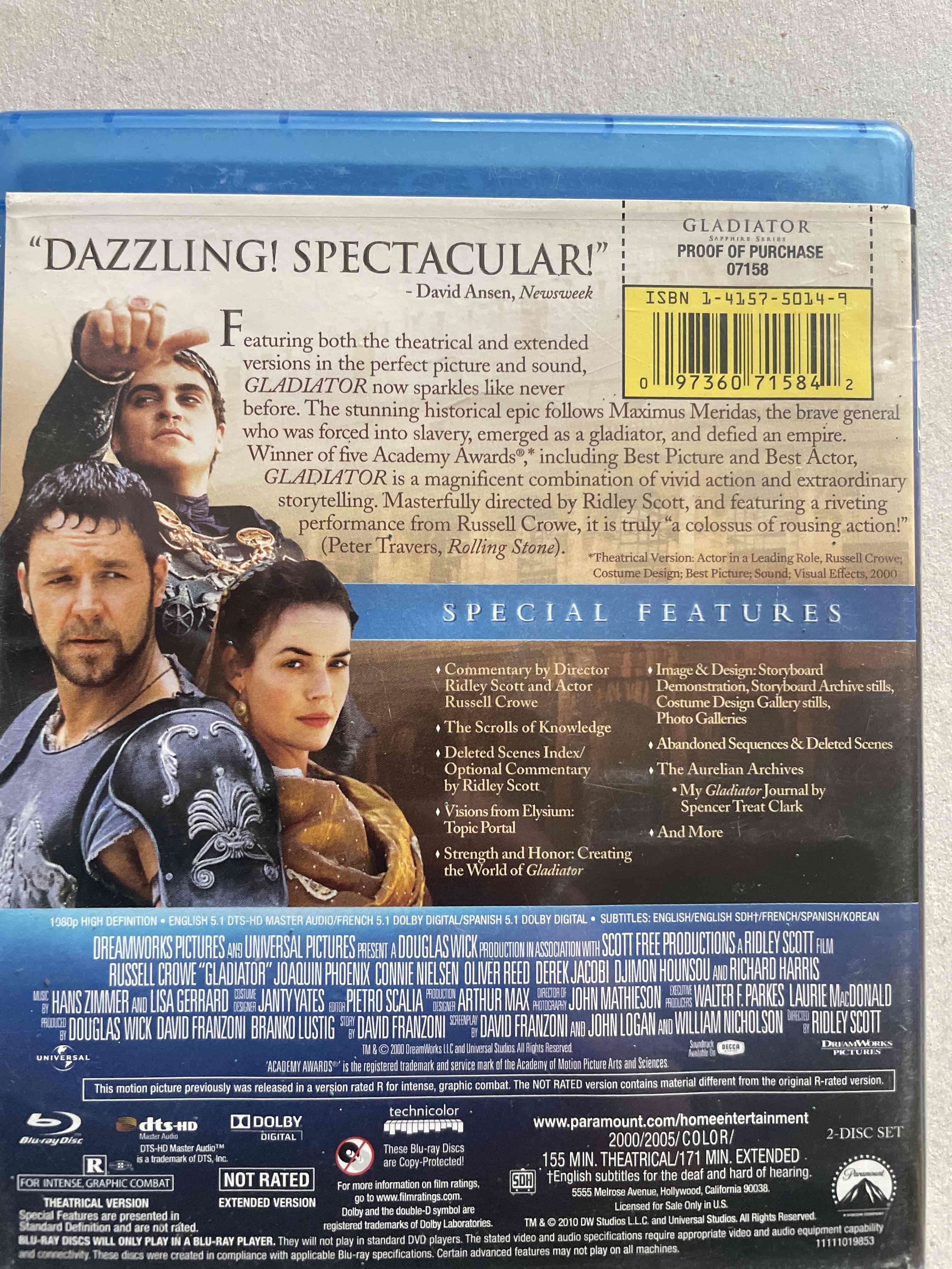 Blu-ray Gladiator Sapphire Series - miniatura 2