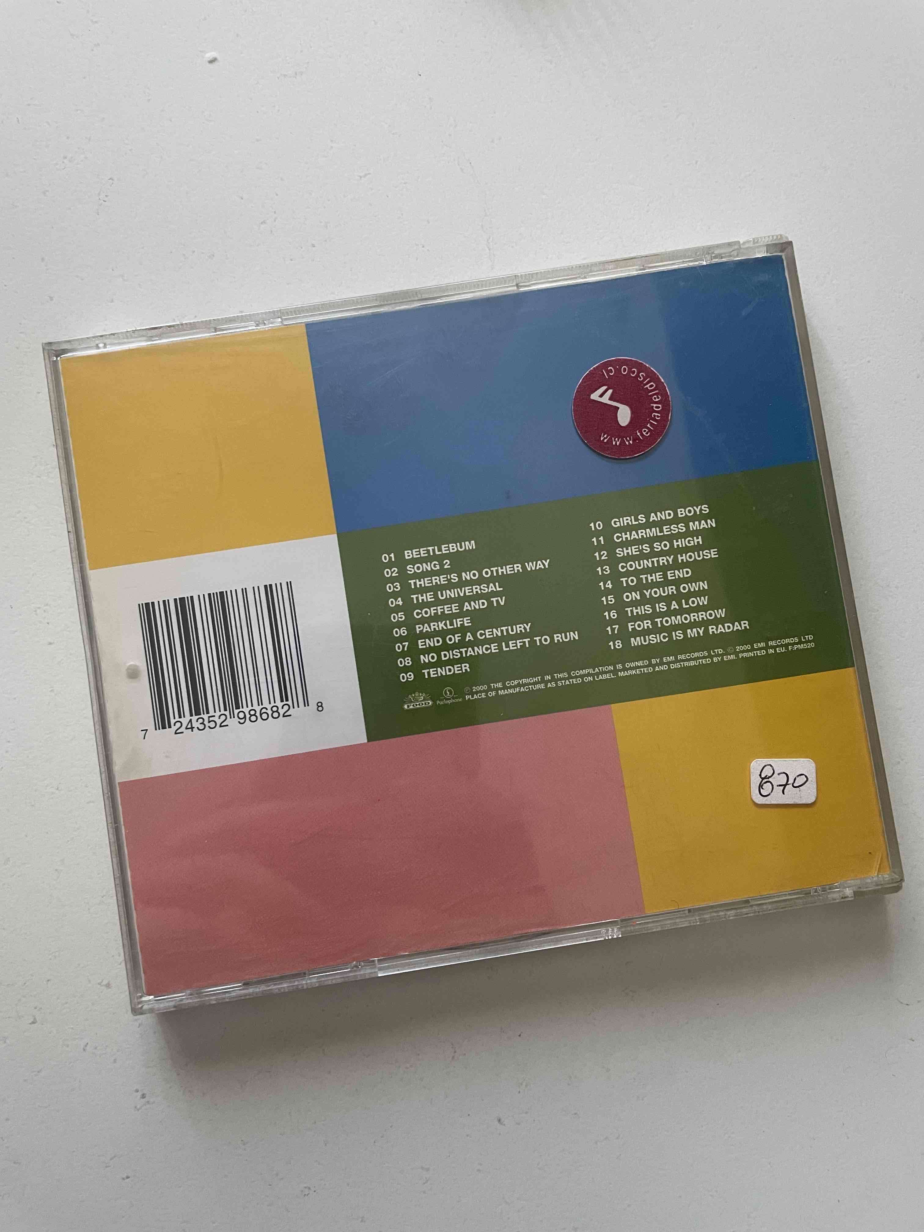CD Blur The Best Of (CD original 2000, UE) - miniatura 2