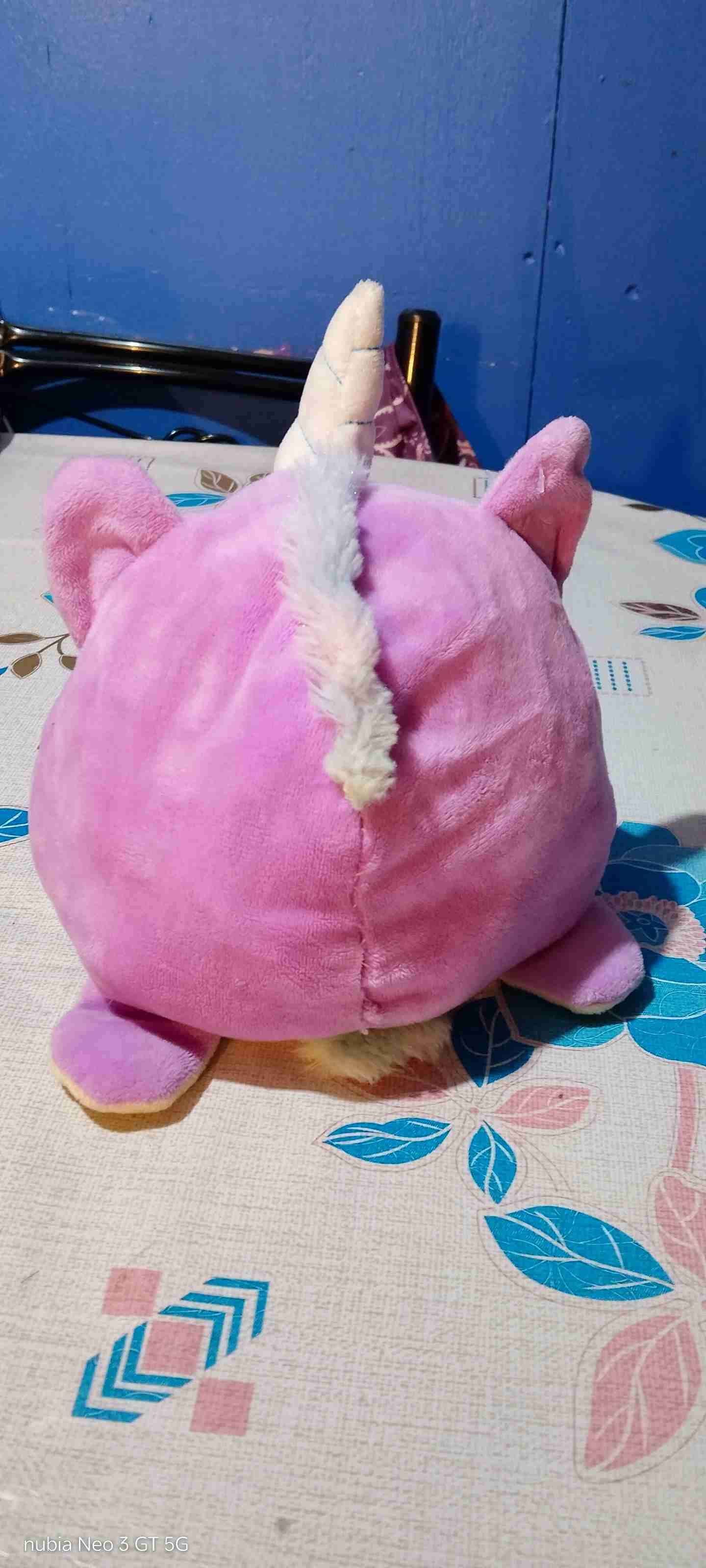 Peluche unicornio amarillo - miniatura 3