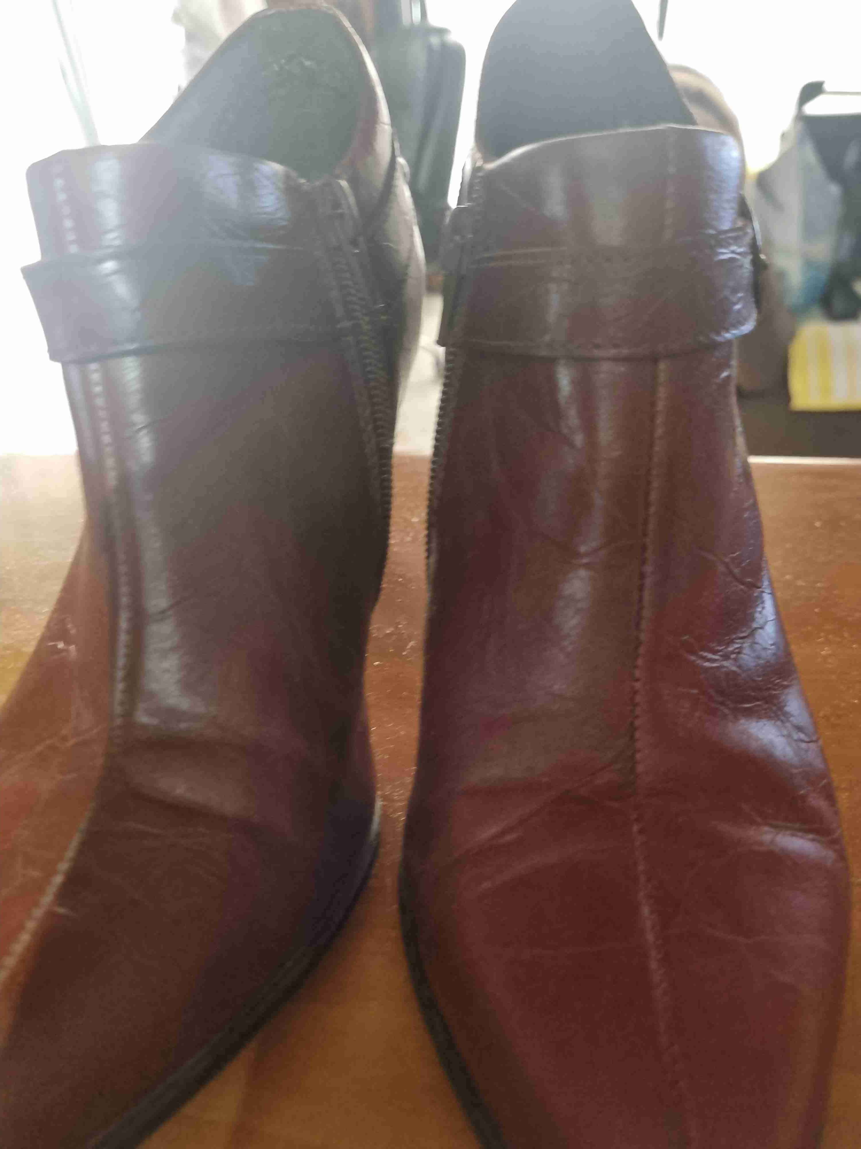 Botines de cuero marrón - miniatura 1