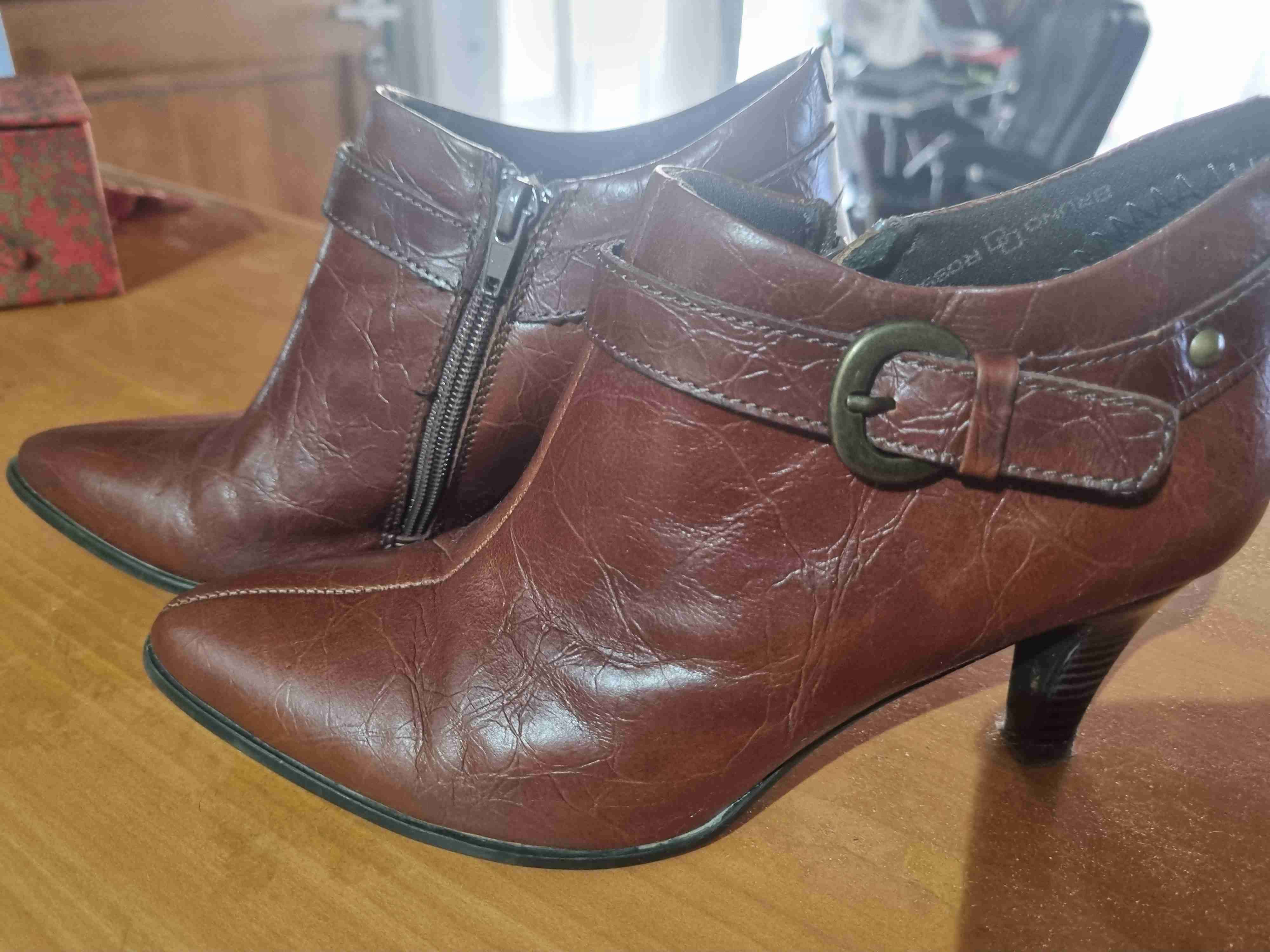 Botines de cuero marrón - miniatura 4