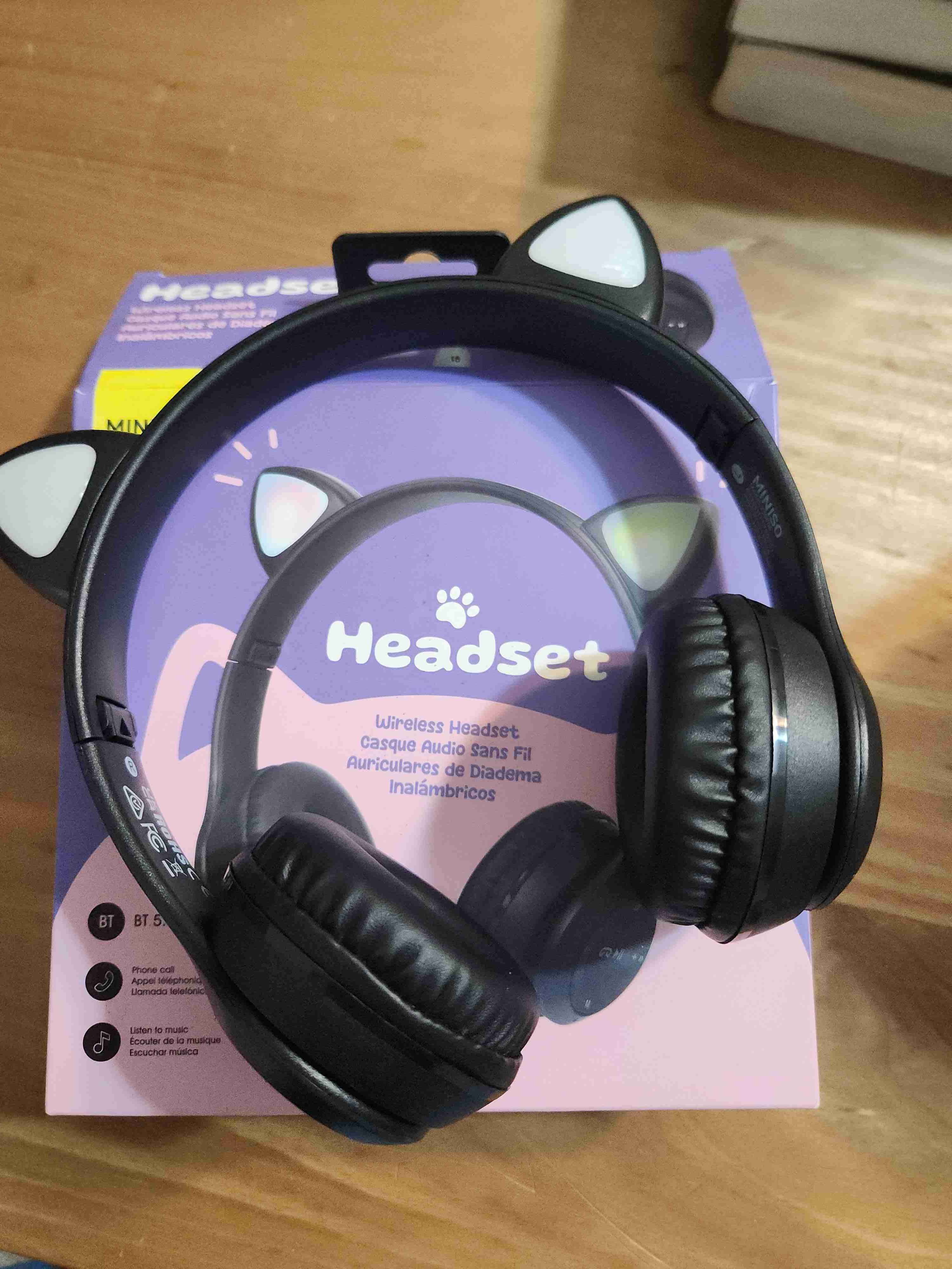 Audífonos inalámbricos con orejas de gato - miniatura 1