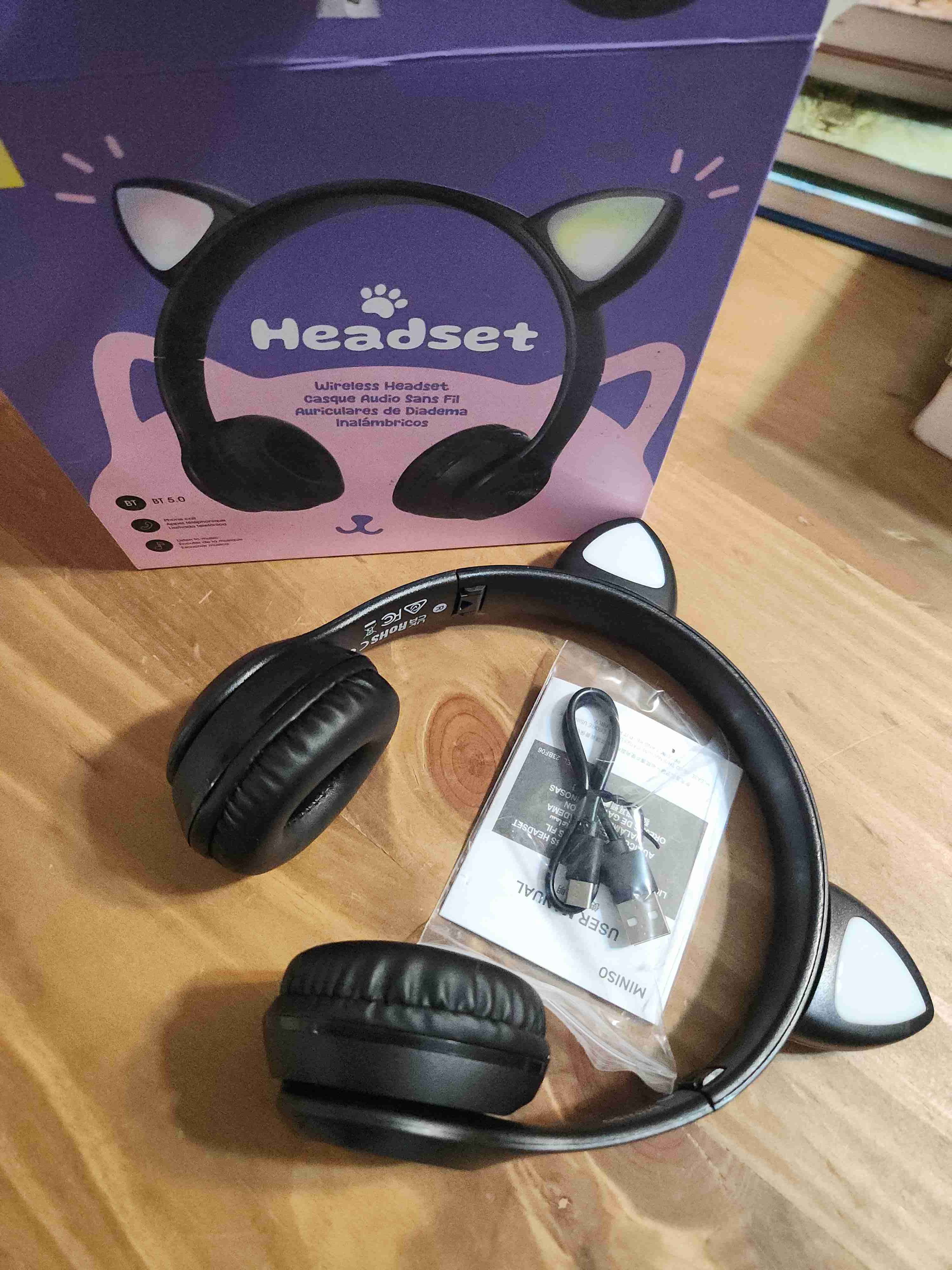 Audífonos inalámbricos con orejas de gato - miniatura 2