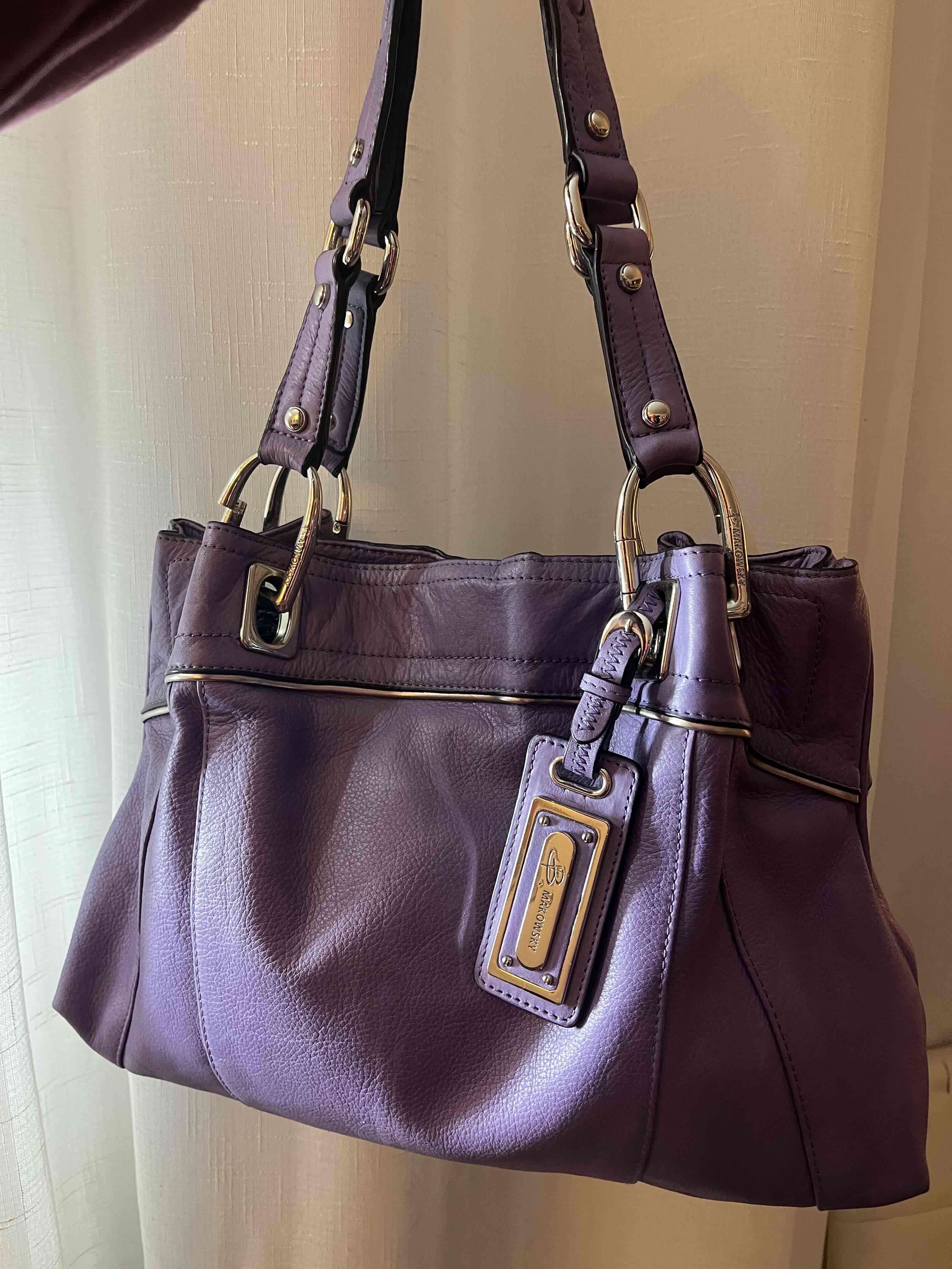 Bolso morado de cuero  bmakowsky - miniatura 1