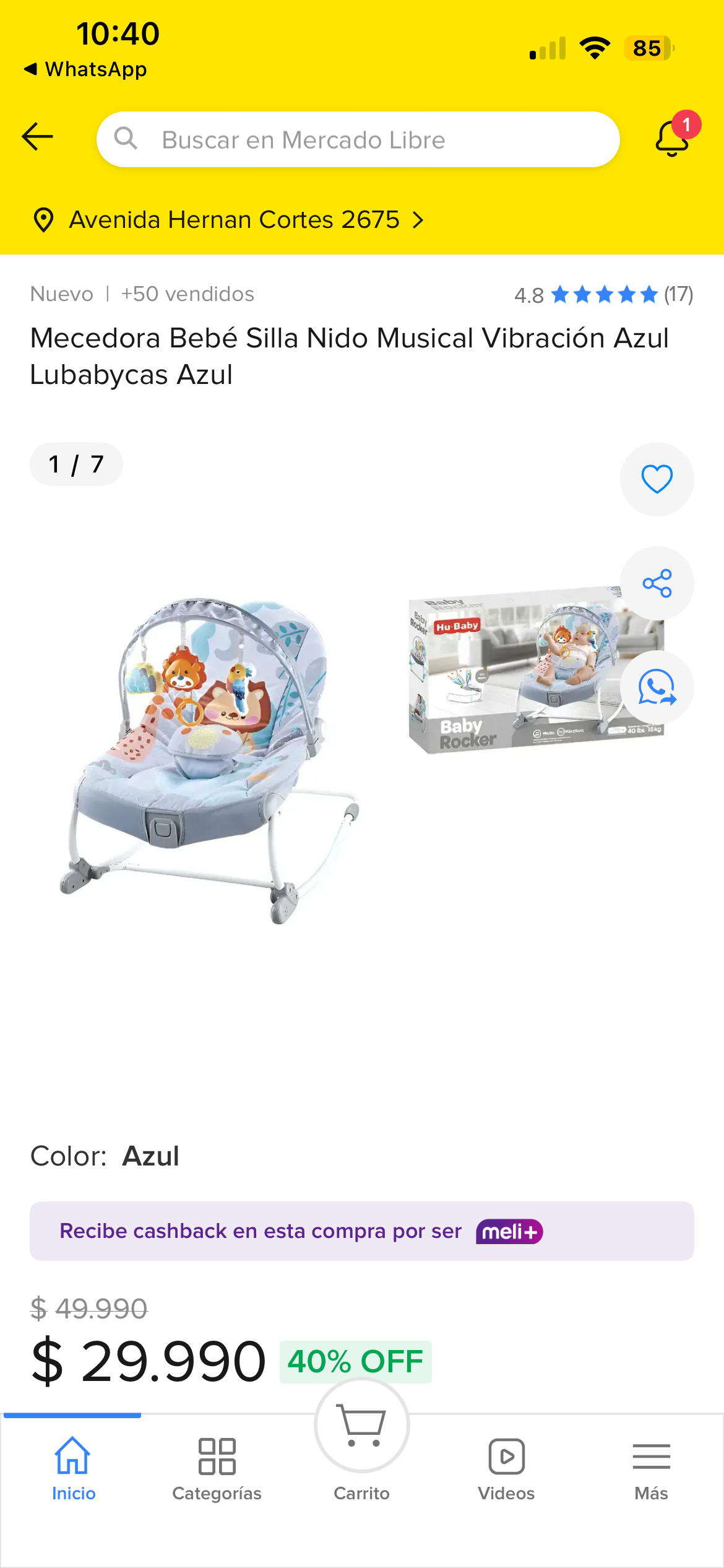 Silla mecedora de bebé - miniatura 5