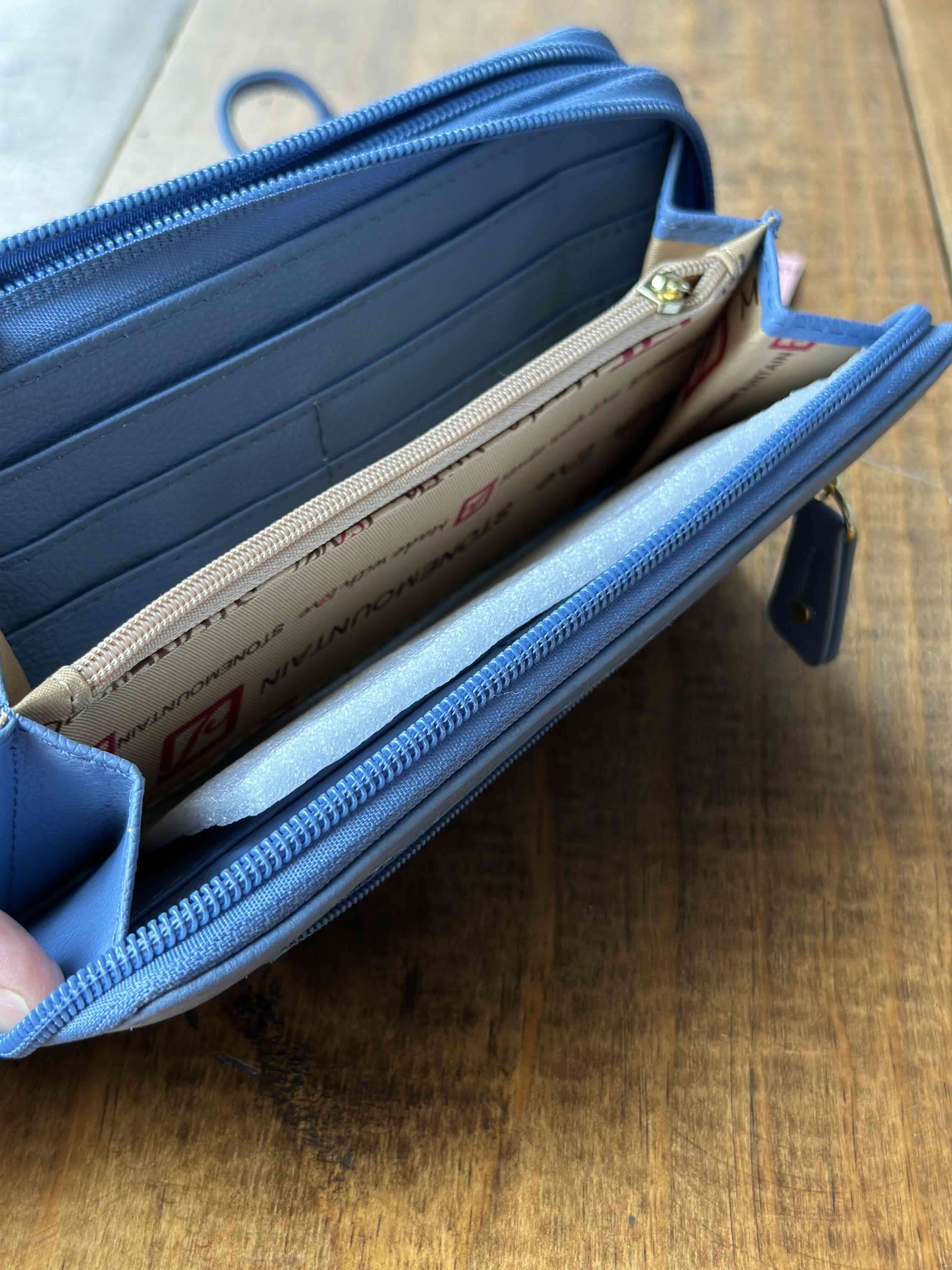 Cartera de cuero azul - miniatura 4