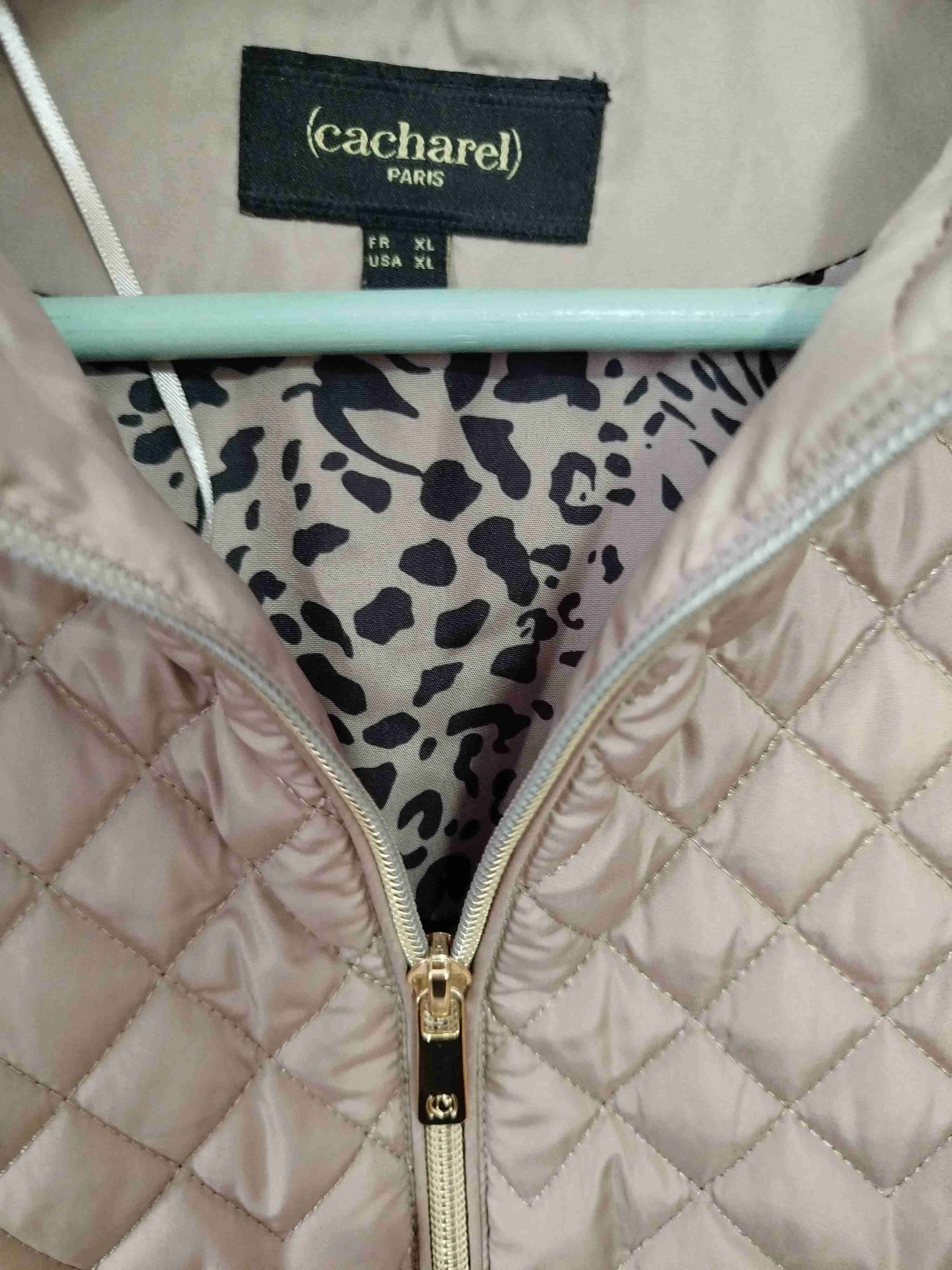 Chaleco acolchado beige sin mangas Cacharel XL - miniatura 2