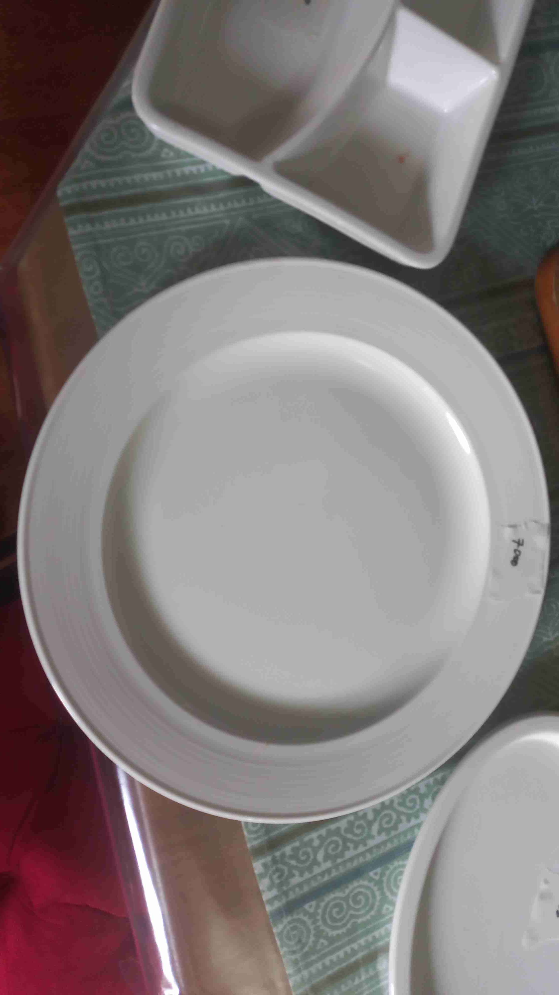 Plato cuadrado compartimentado blanco - miniatura 5