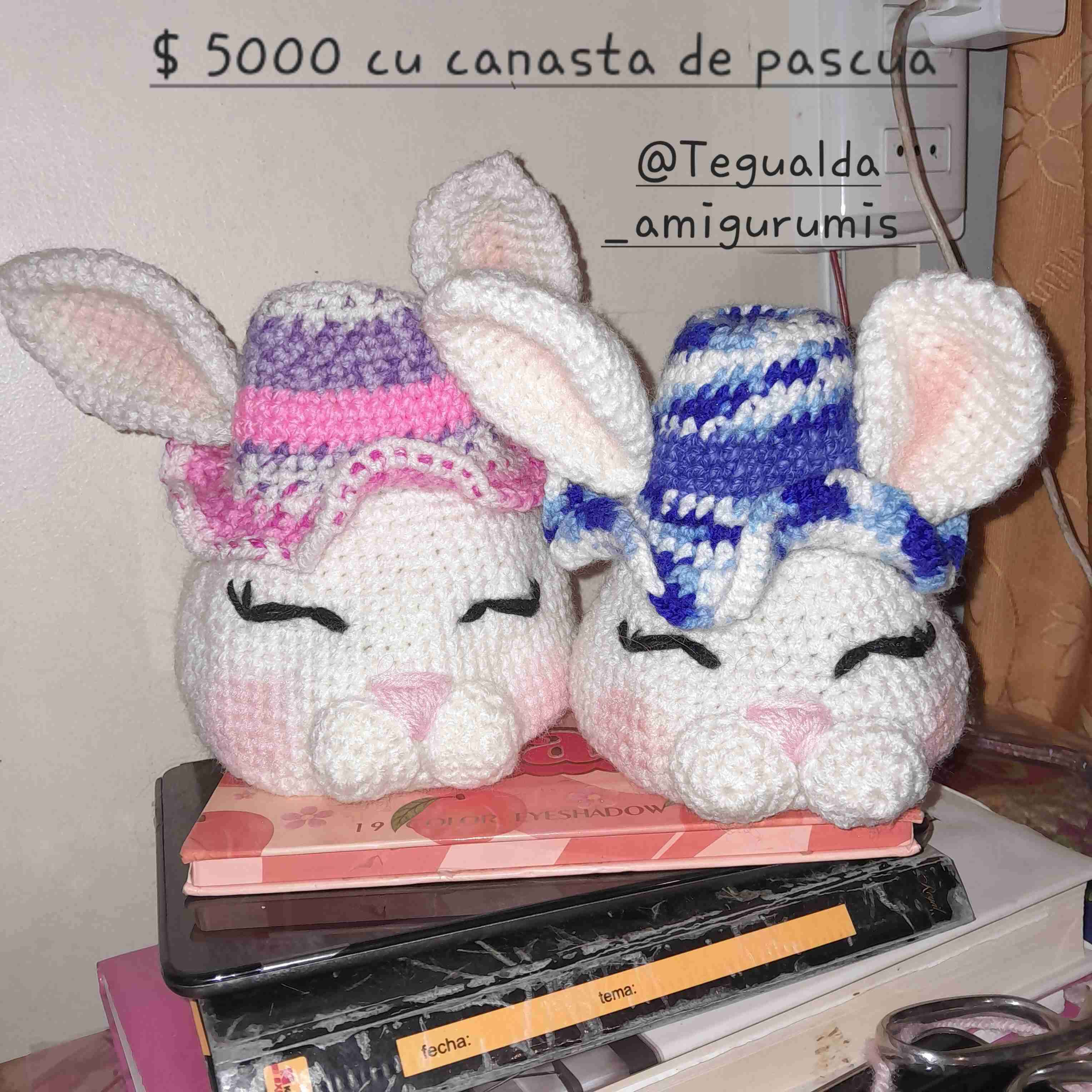 Conejitos amigurumi de lana