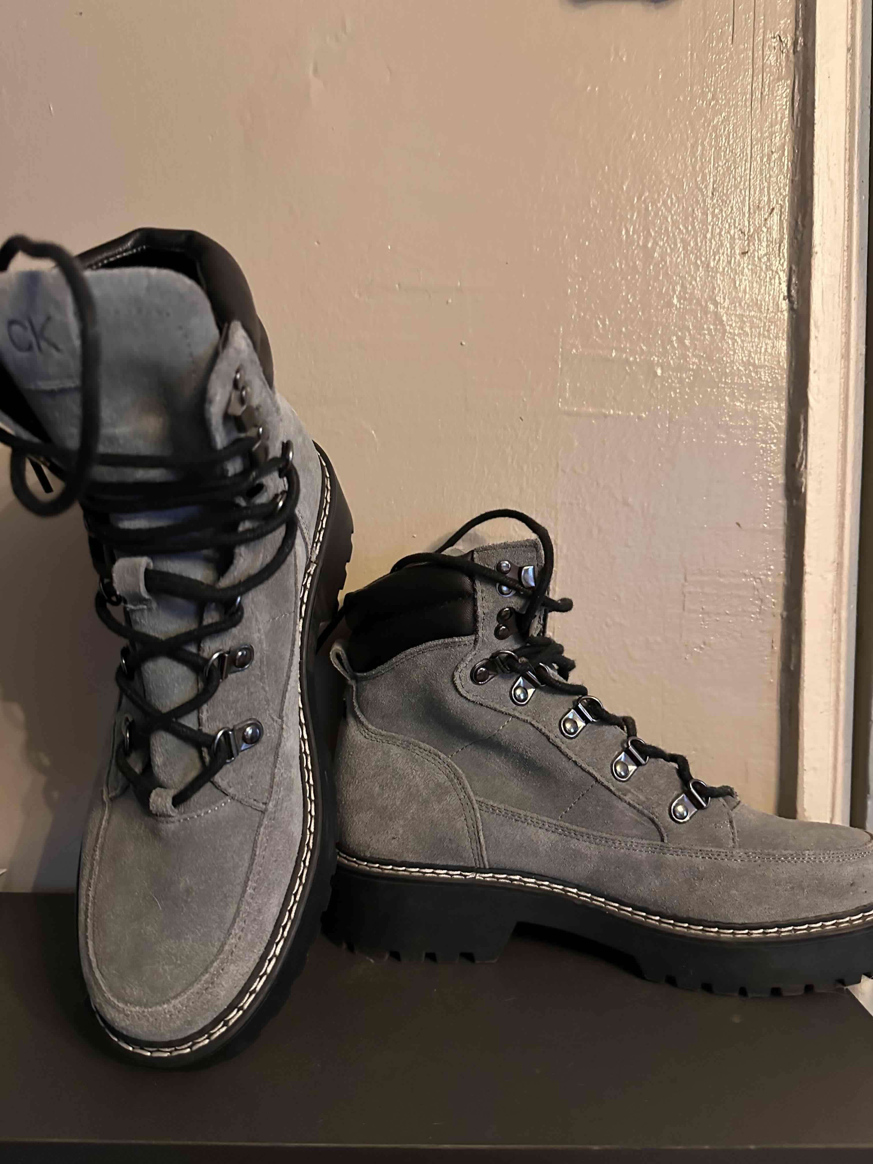 Botas grises de gamuza - miniatura 3