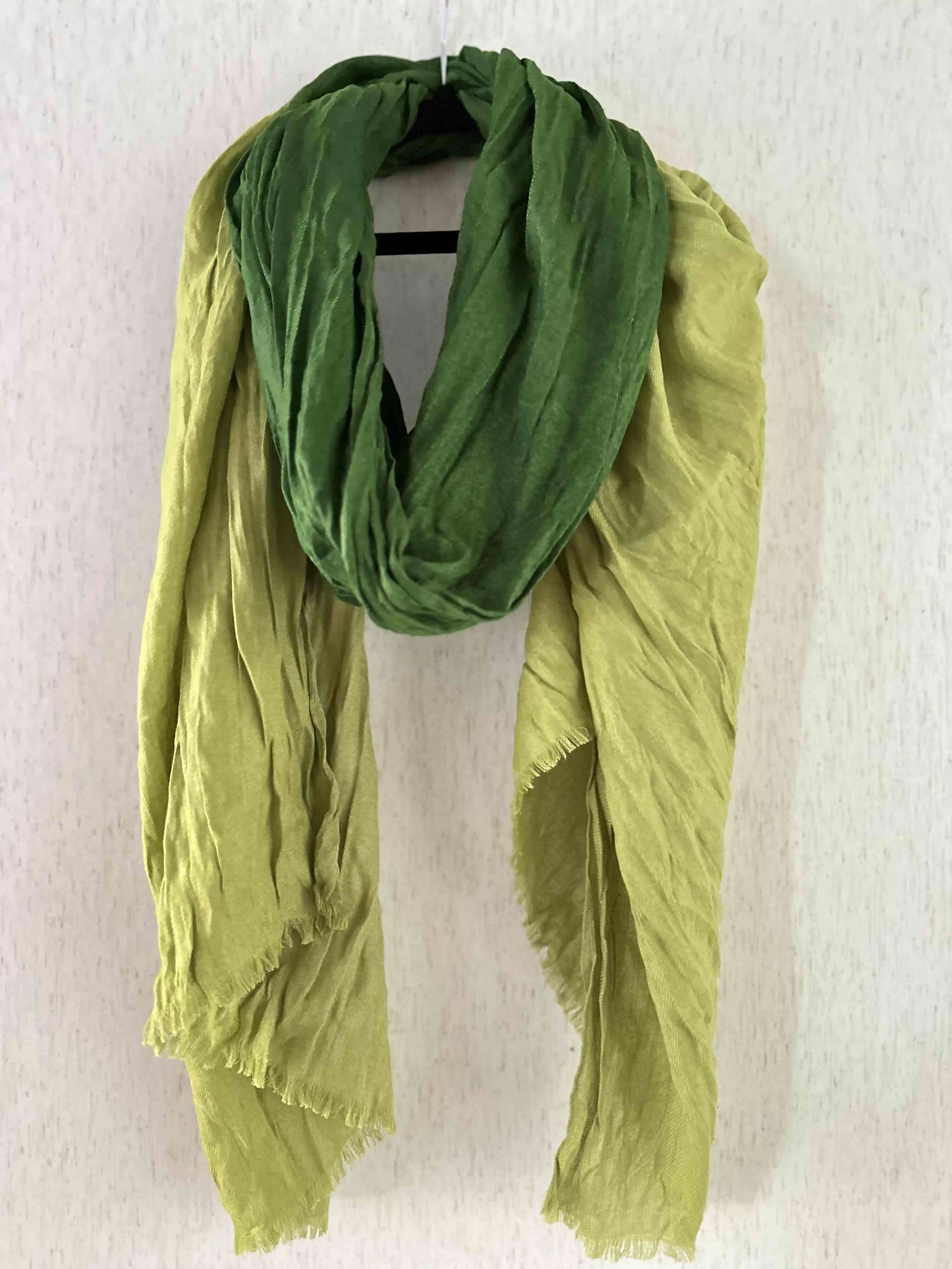 Pañuelo bicolor verde amarillo - miniatura 1