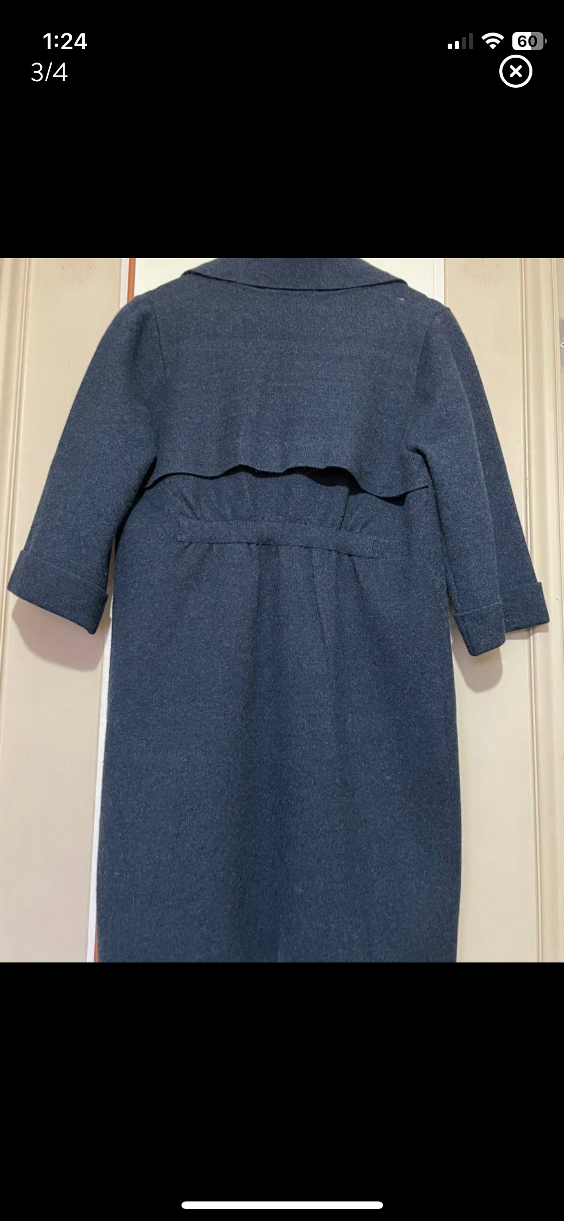 Abrigo azul de mujer - miniatura 3