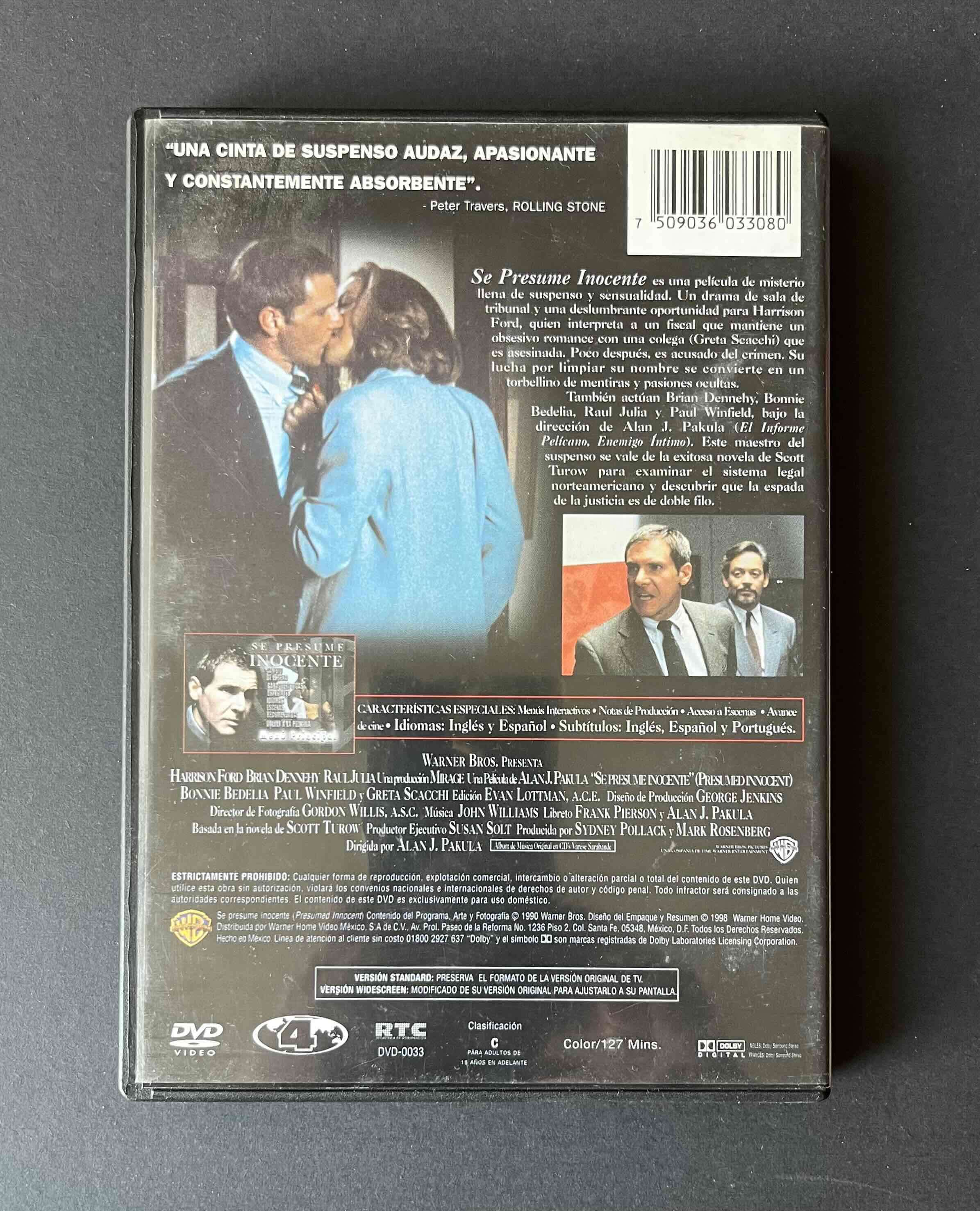 DVD Se Presume Inocente - miniatura 2