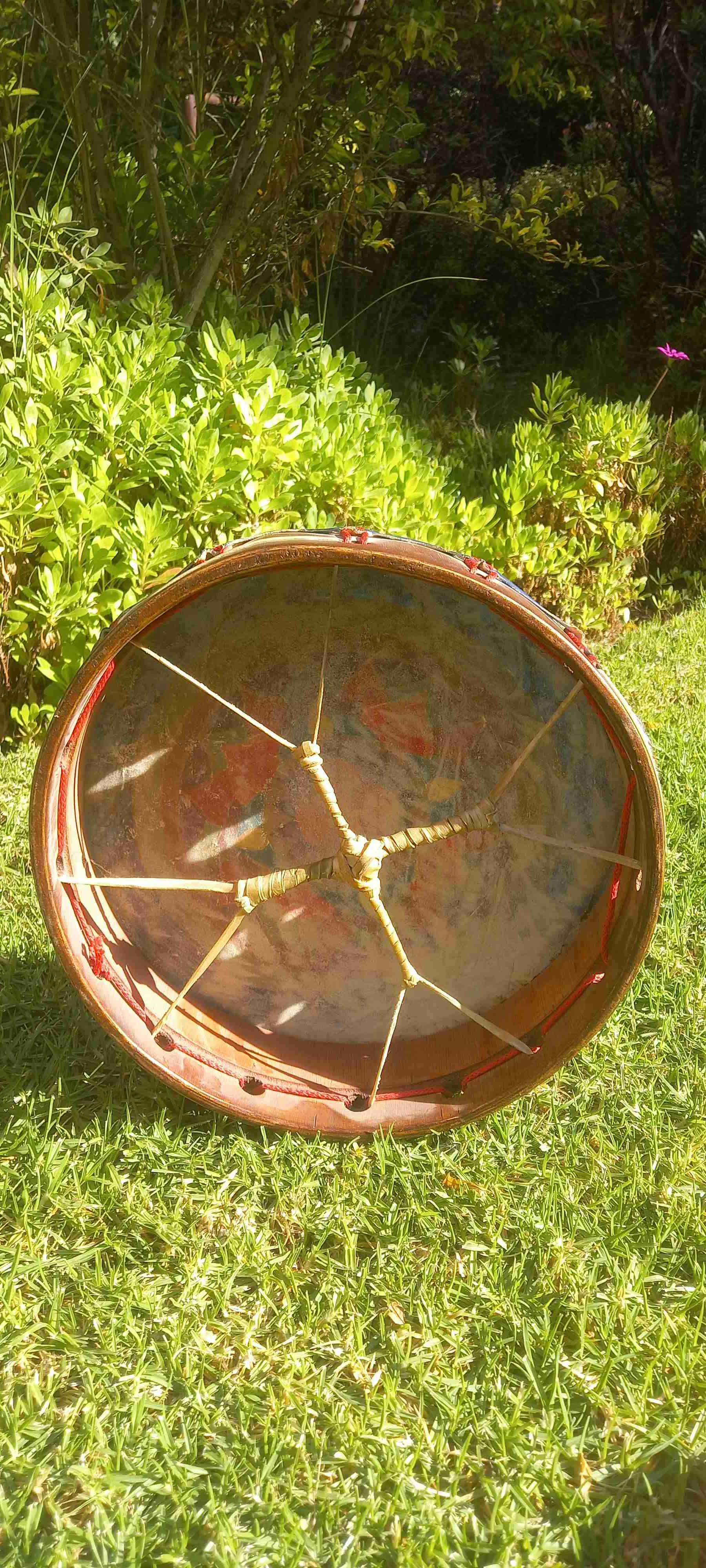 Tambor Shamánici pintado a mano colorido - miniatura 2